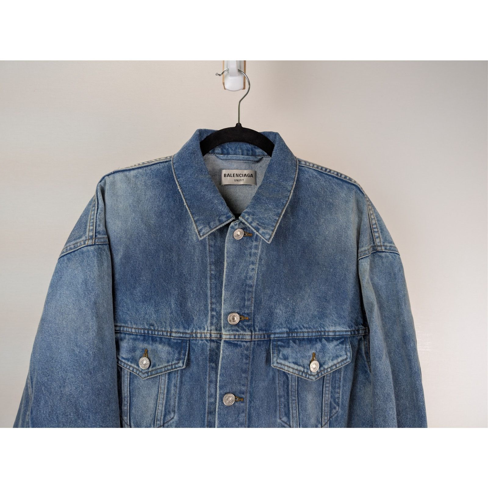 Balenciaga o1rshd1 Japanese Indigo Denim Large Fit Jacket Electric Blue Size US S / EU 44-46 / 1 - 3 Thumbnail