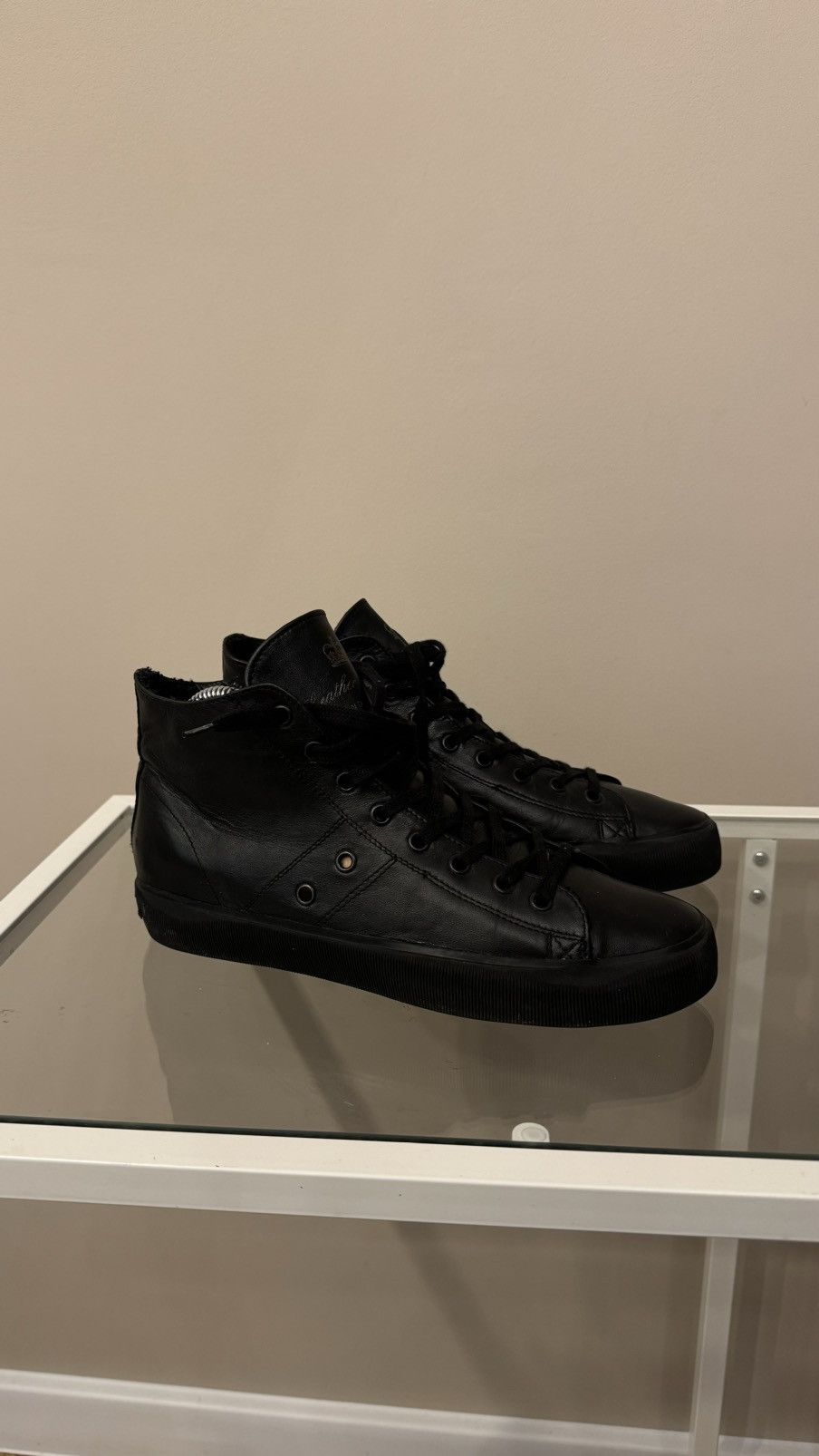 Leather Crown Leather Crown leather sneakers lace up luxury shoes buty Size US 8 / IT 38 - 3 Thumbnail