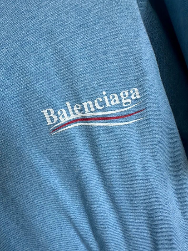 Balenciaga Balenciaga Coke Short Sleeve T-shirt Size XS Sky Blue Size US XS / EU 42 / 0 - 3 Thumbnail