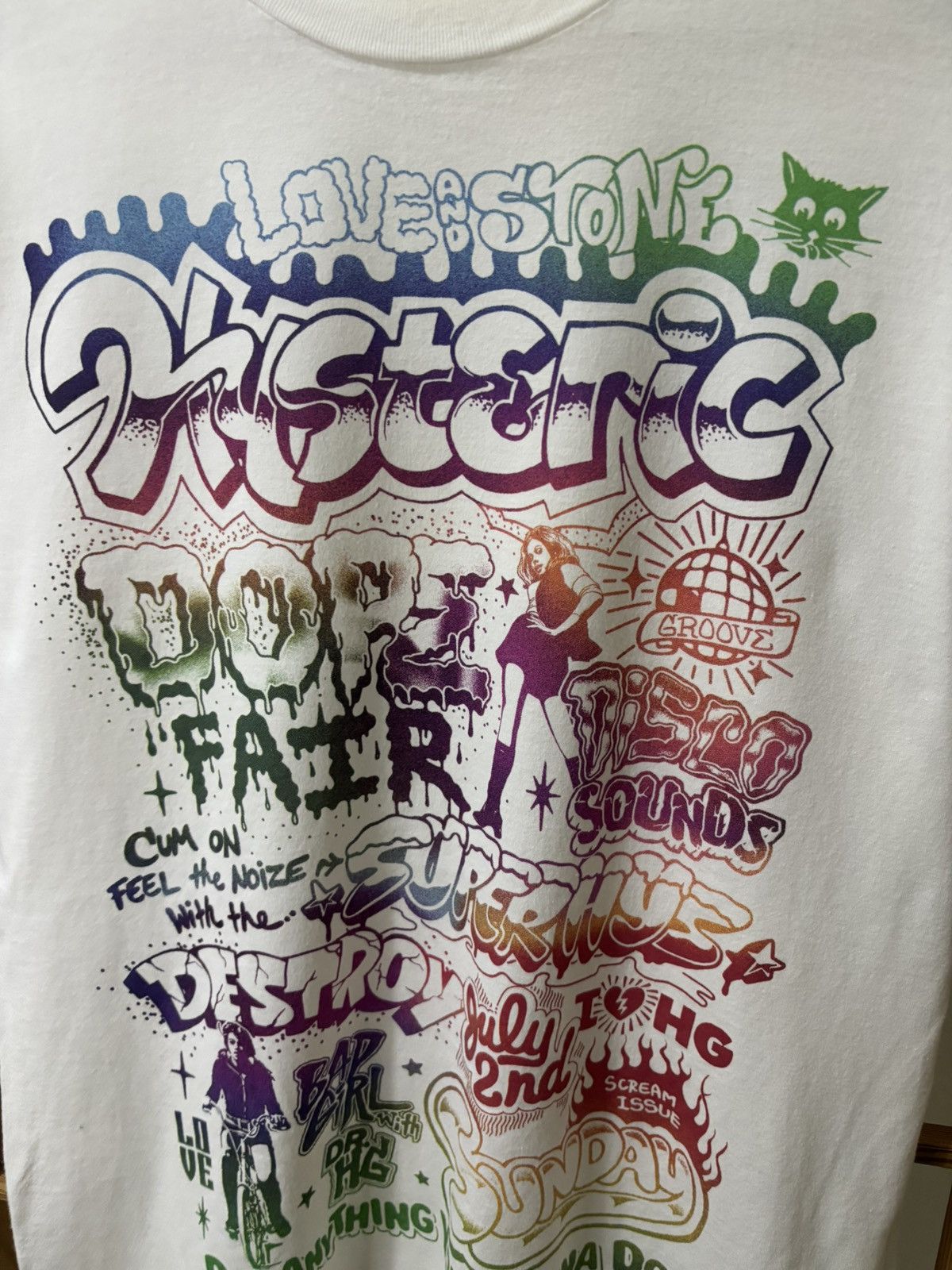 Hysteric Glamour Rare Hysteric Glamour Graffiti overprinted Tee Size US S / EU 44-46 / 1 - 2 Thumbnail