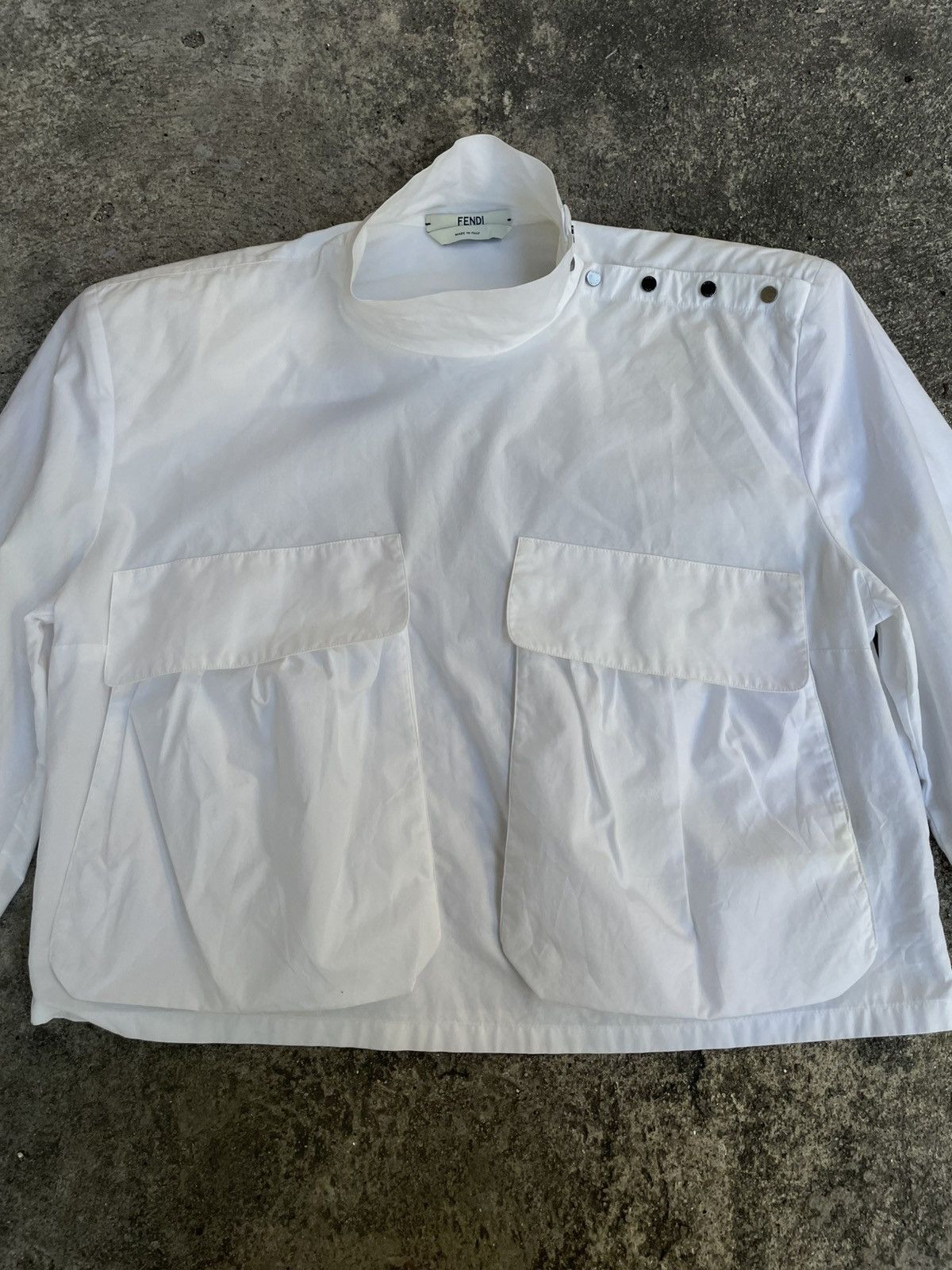 Fendi Fendi | White Crop Shirt Size S / US 4 / IT 40 - 5 Thumbnail