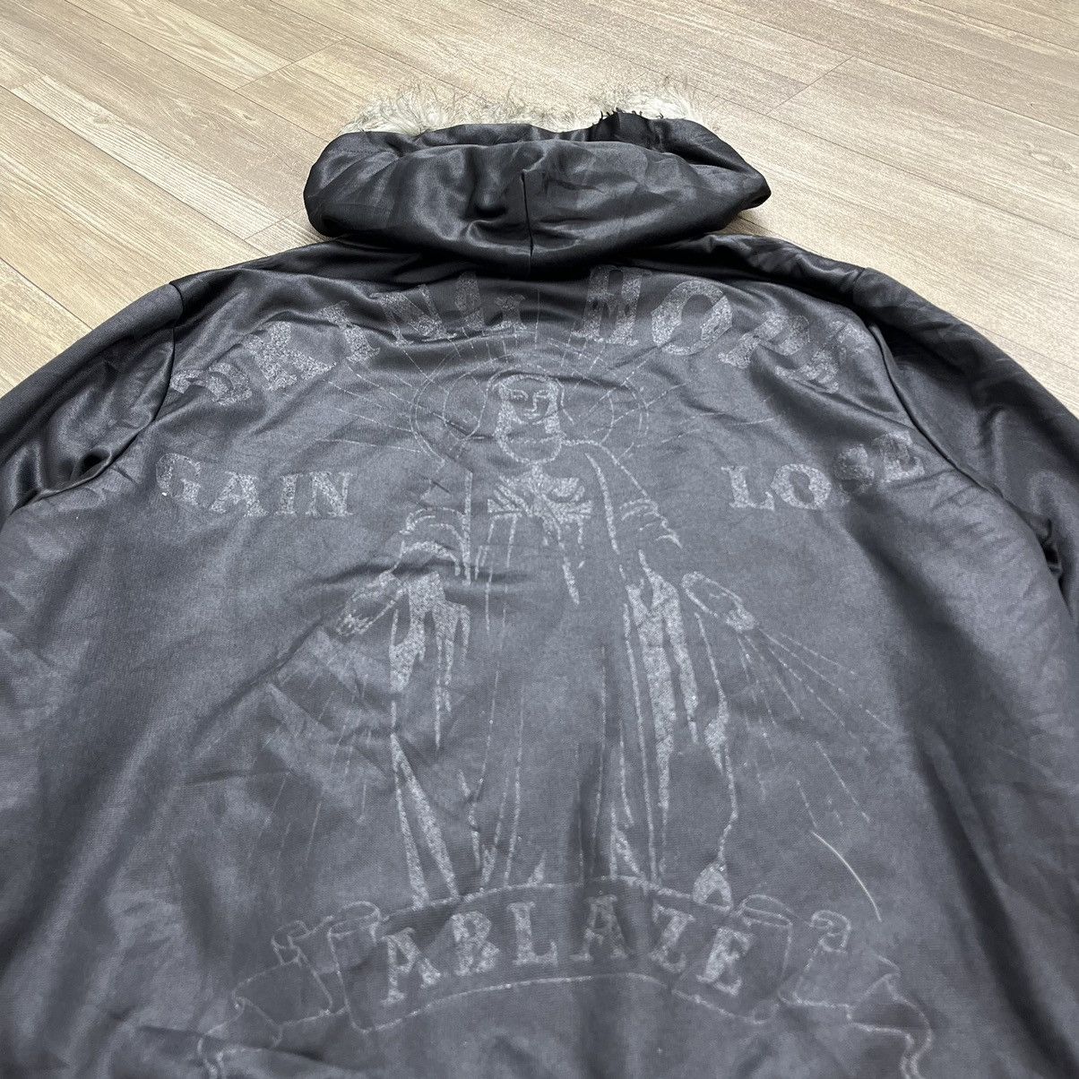 If Six Was Nine Y2K Clash Fur Cross Black on Black Skulls Goa Lgb Zip Hoodie Size US M / EU 48-50 / 2 - 16 Thumbnail
