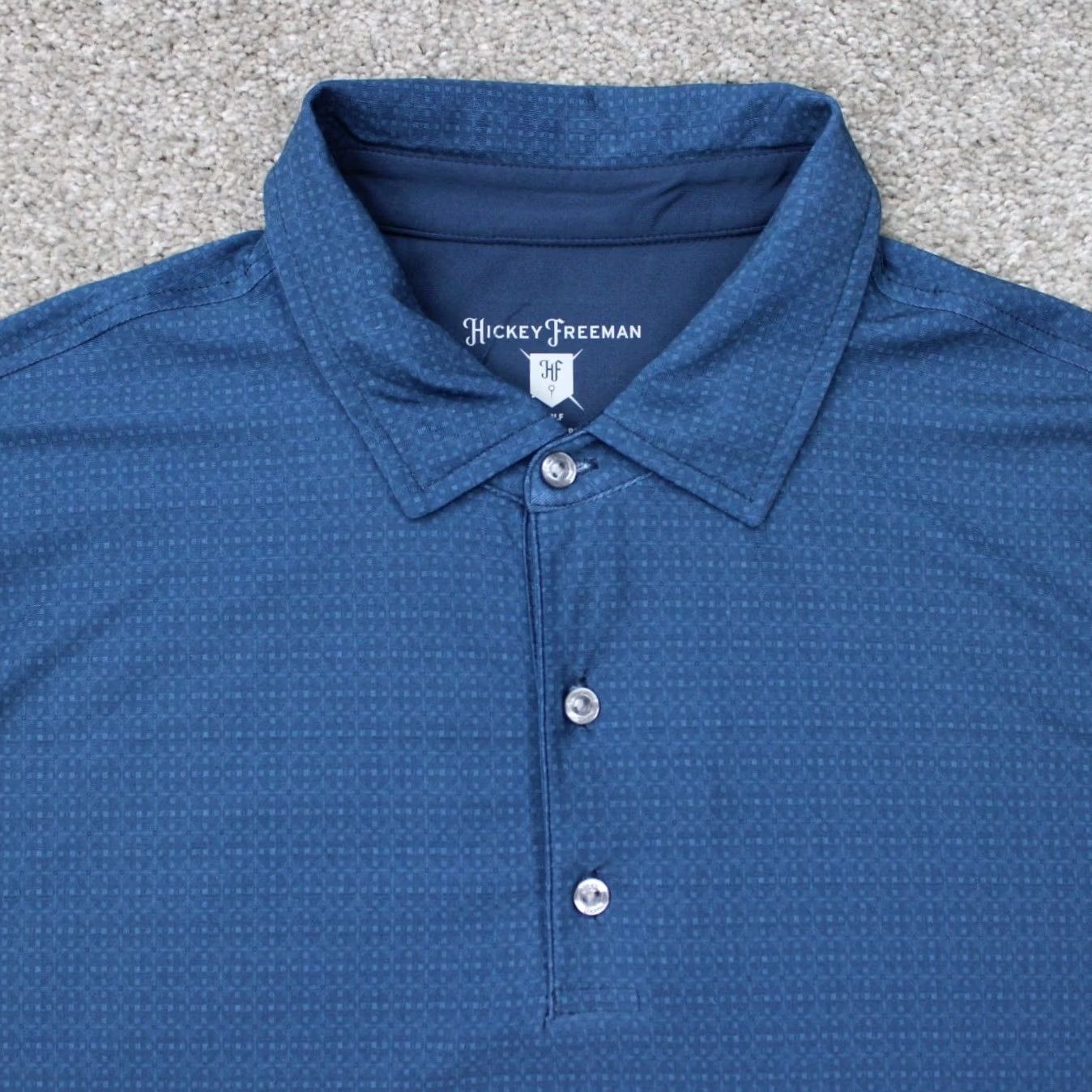 Vintage Hickey Freeman Polo Shirt Mens Large Blue Polyester Stretch S/S Pullover Polo Shirt Mens Large Blue Polyester Stretch S/S Pullover Size US L / EU 52-54 / 3 - 5 Thumbnail