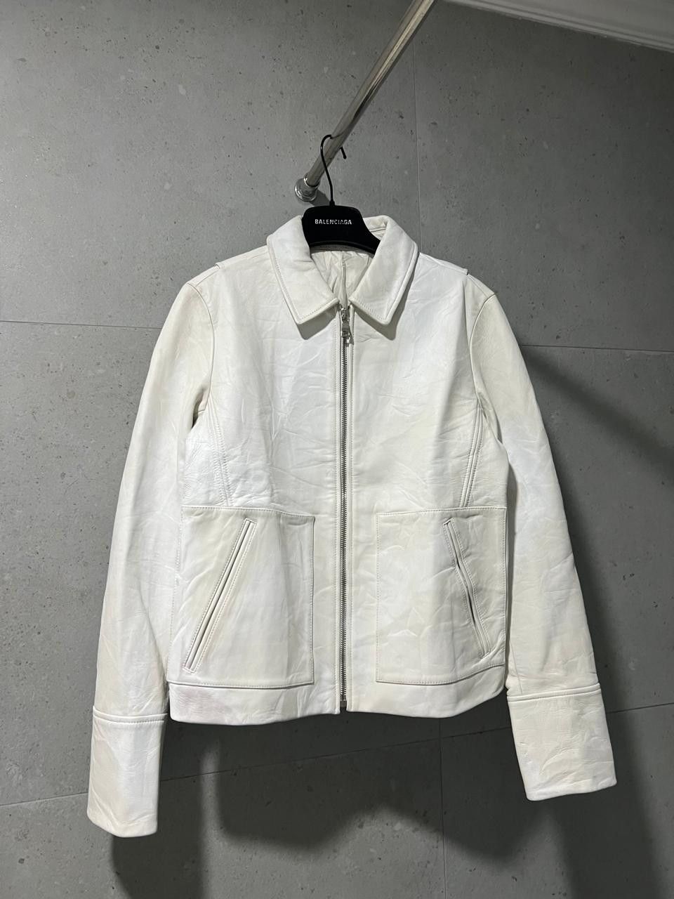 Miu Miu Miu Miu Leather Cafe Racer Jacket Size S / US 4 / IT 40 - 1 Thumbnail