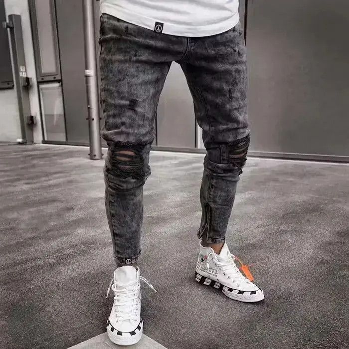 Japanese Brand Acid Wash Distressed Denim Pant Size US 32 / EU 48 - 1 Thumbnail