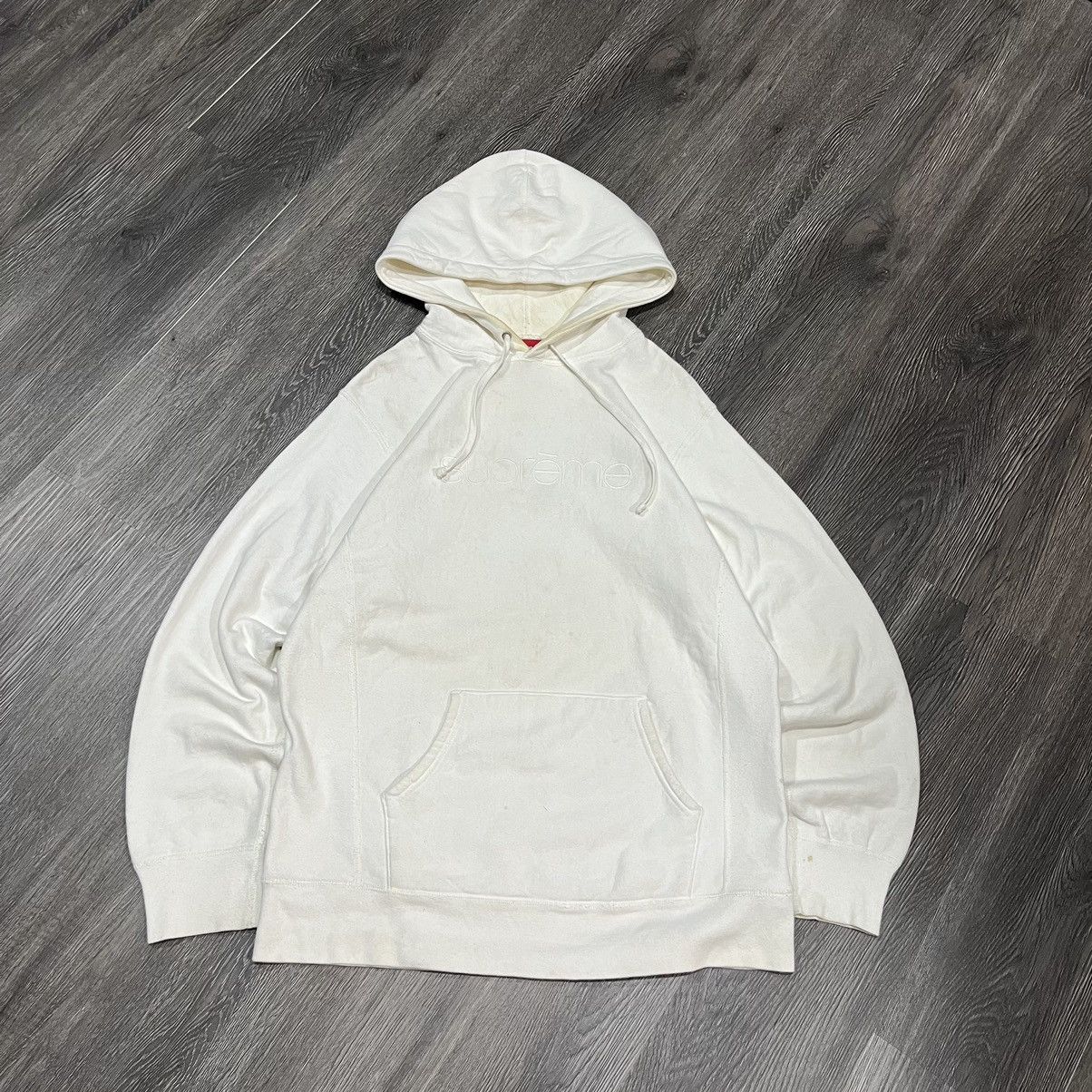 Supreme SUPREME SS17 New York Logo Hoodie White Size US L / EU 52-54 / 3 - 1 Thumbnail