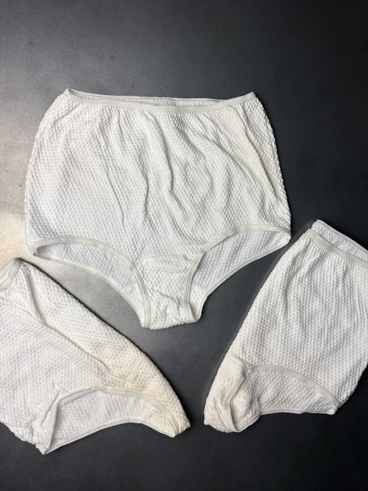 Other × Vintage Lot of 3 1970s Panties 3d Knit Ruffle Texture Underwear 70s Size ONE SIZE - 19 Thumbnail