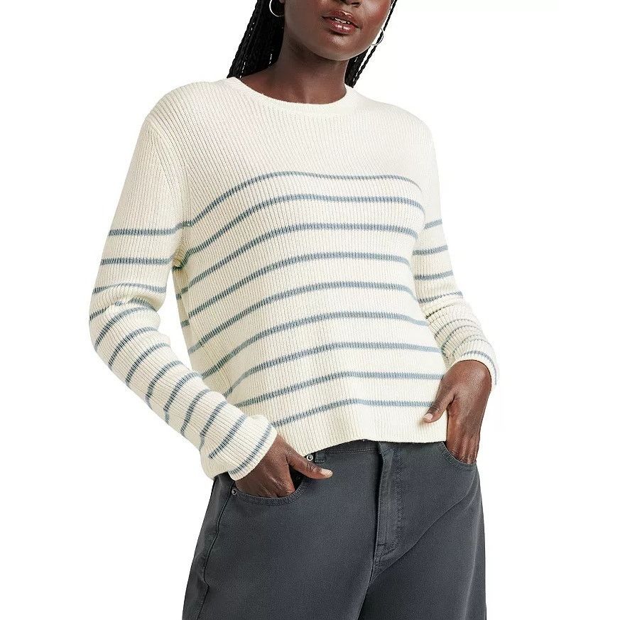 Splendid Splendid Women Ivory Viscose/Wool Crewneck Sweater Size XL Size XL / US 12-14 / IT 48-50 - 1 Thumbnail