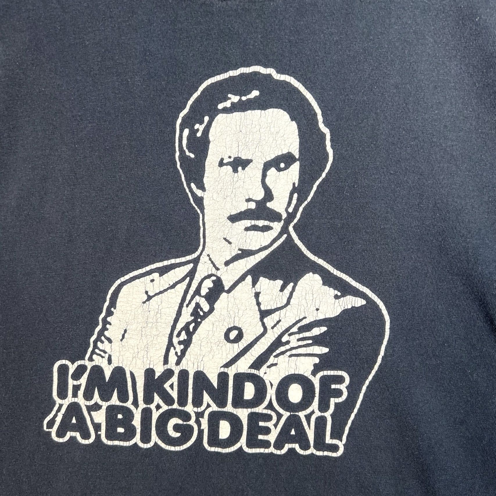 Fruit Of The Loom VINTAGE Anchorman Ron Burgundy I'm Kind Of A Big Deal T Shirt Adult Mens Large Black Shirt Mens L Black 90s? Size US L / EU 52-54 / 3 - 4 Thumbnail