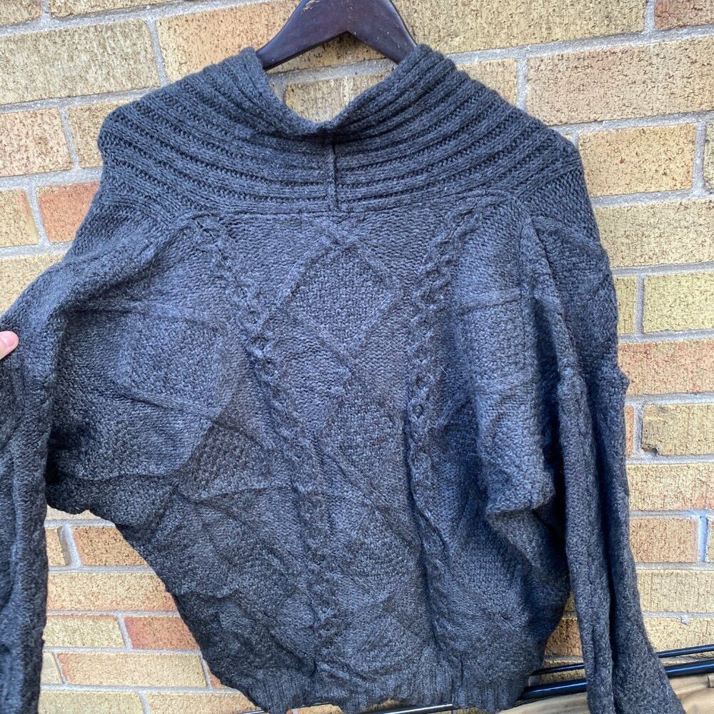 Aran Crafts Aran Crafts Merino Wool Cable Knit Cardigan Sweater Gray XL Size US XL / EU 56 / 4 - 8 Thumbnail