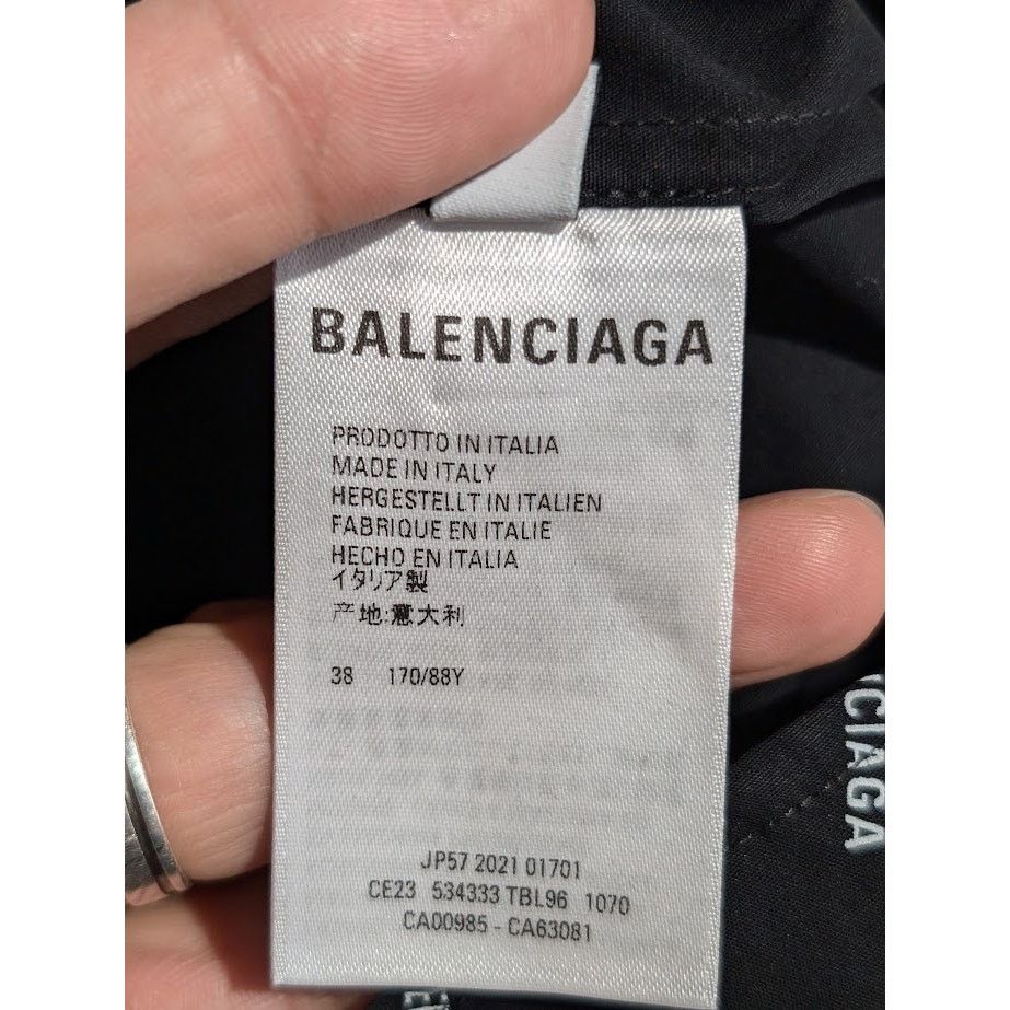 Balenciaga o1rshd1 All Over Logo Print Shirt in Black Size US S / EU 44-46 / 1 - 17 Thumbnail