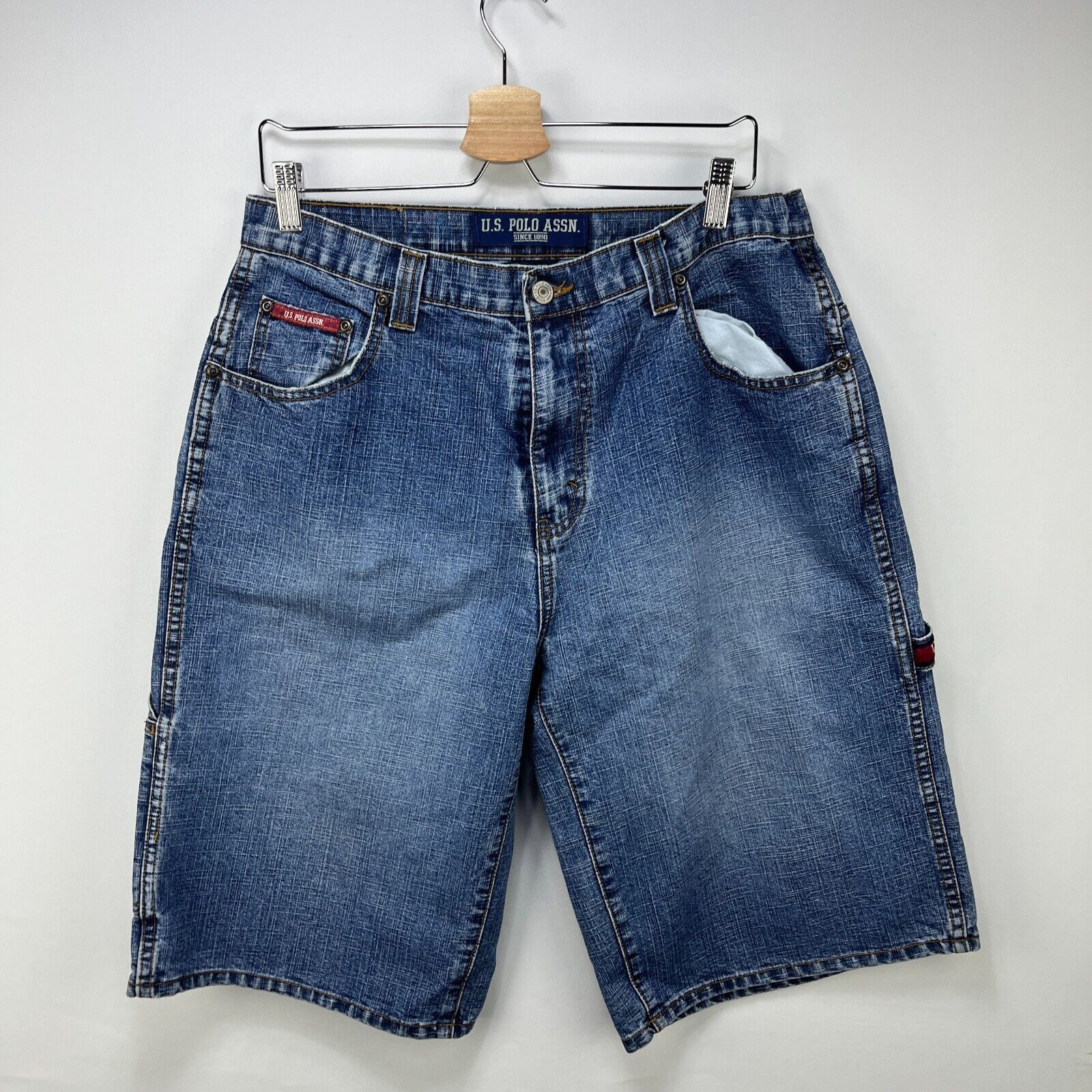 Vintage Vintage Y2K US Polo Assn Baggy Denim Shorts 34 USPA Jorts Size US 34 / EU 50 - 5 Thumbnail