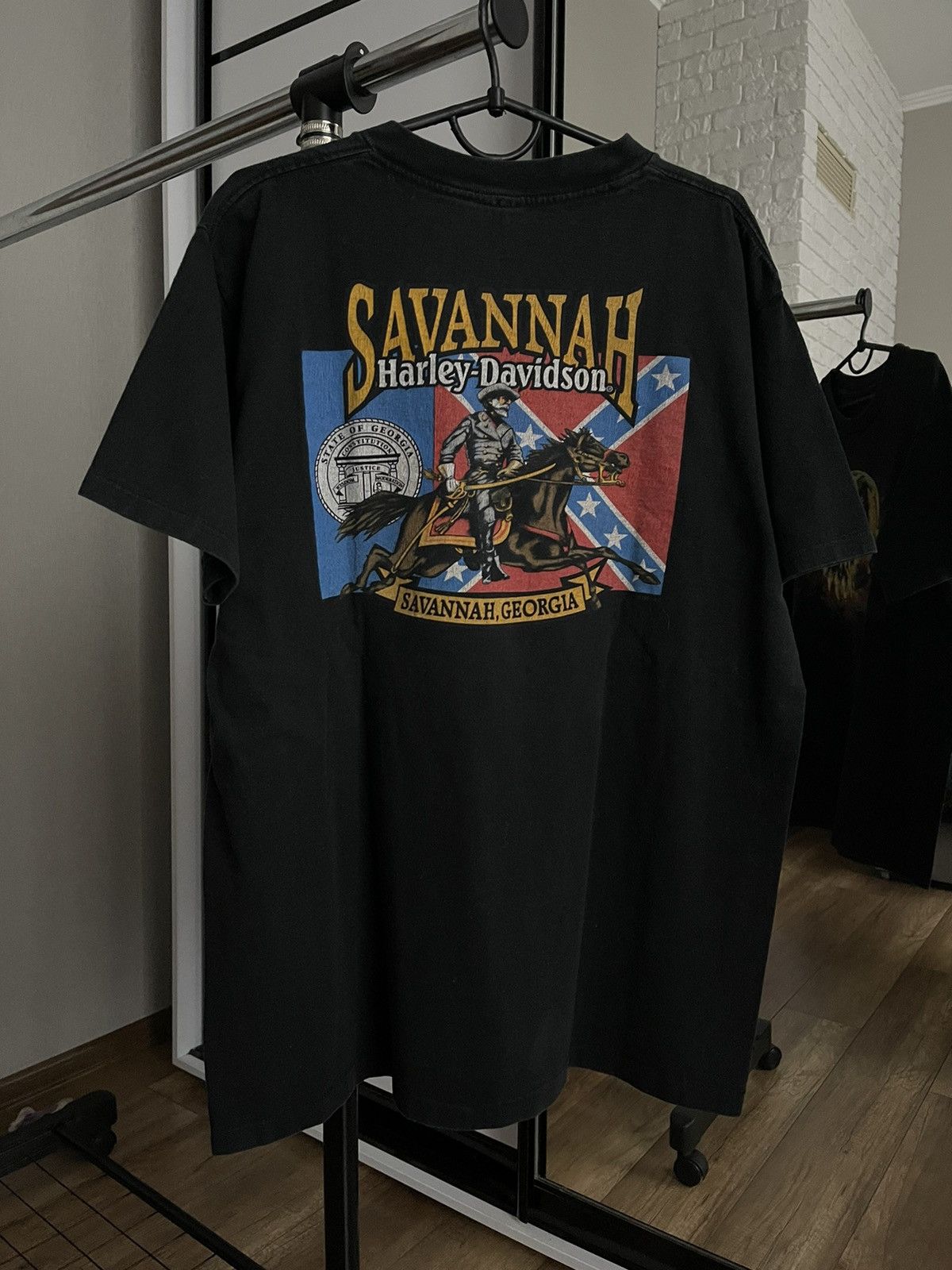Vintage 1996 Harley Davidson Savannah Georgia Vintage T-Shirt Tee Size US L / EU 52-54 / 3 - 8 Thumbnail