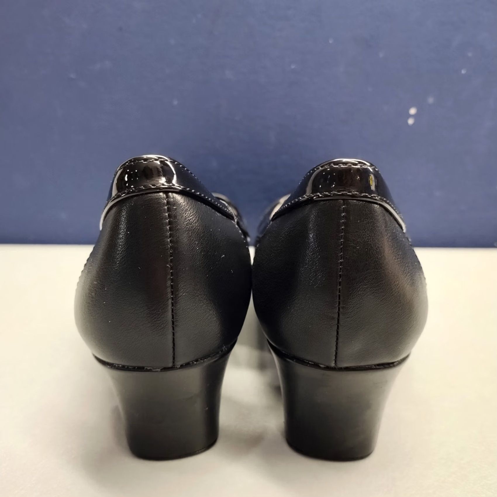 Vintage Lifestride Grandeur Wedge Pump Heels Womens US Size 7M Black Synthetic Slip On - Premium Quality & Durable Size US 7 / IT 37 - 5 Thumbnail