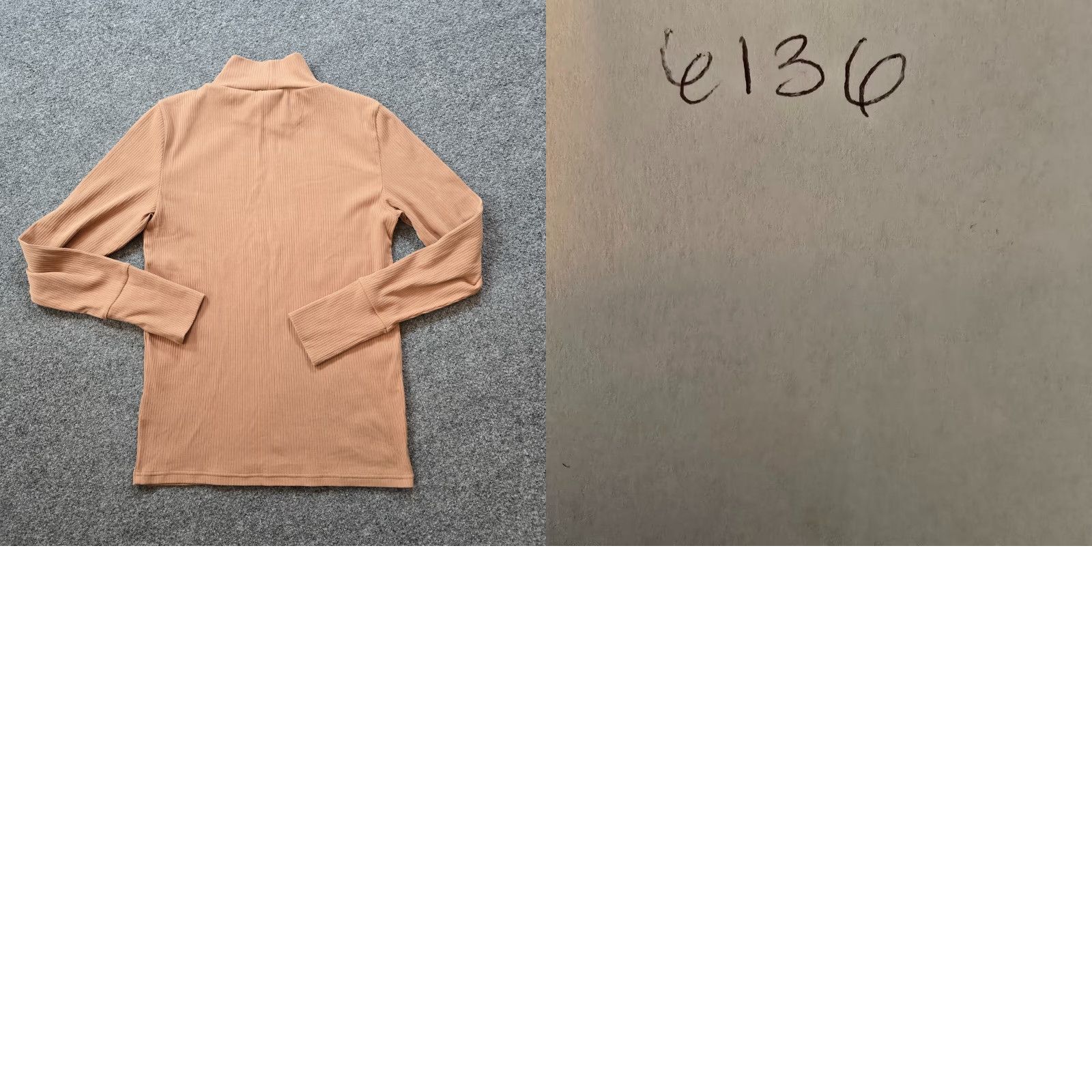 J.Crew J.CREW Top Womens Large Beige Ribbed Turtleneck Long Sleeve Blouse Casual Size L / US 10 / IT 46 - 8 Thumbnail
