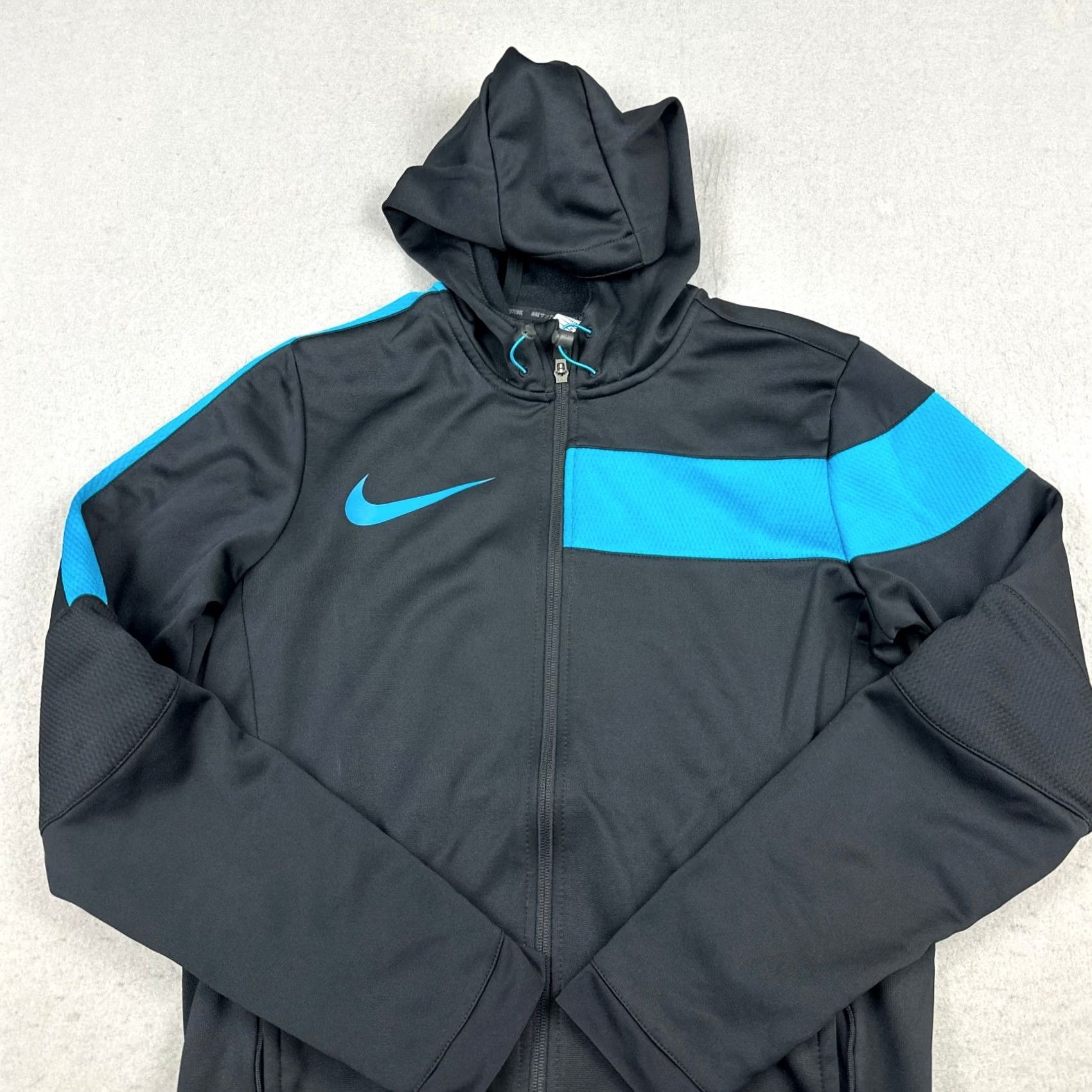 Nike Nike Jacket Men Small Black Blue Solid Full Zip Pockets Swoosh Soccer Hoodie S Size US S / EU 44-46 / 1 - 2 Thumbnail