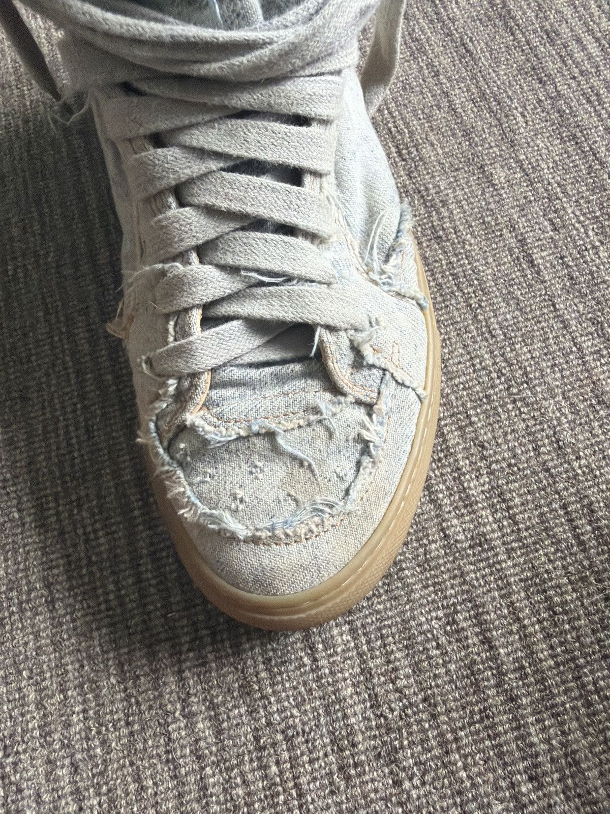 MM6 MM6 Maison Margiela Denim High Top Sneaker Size US 8 / EU 41 - 7 Thumbnail