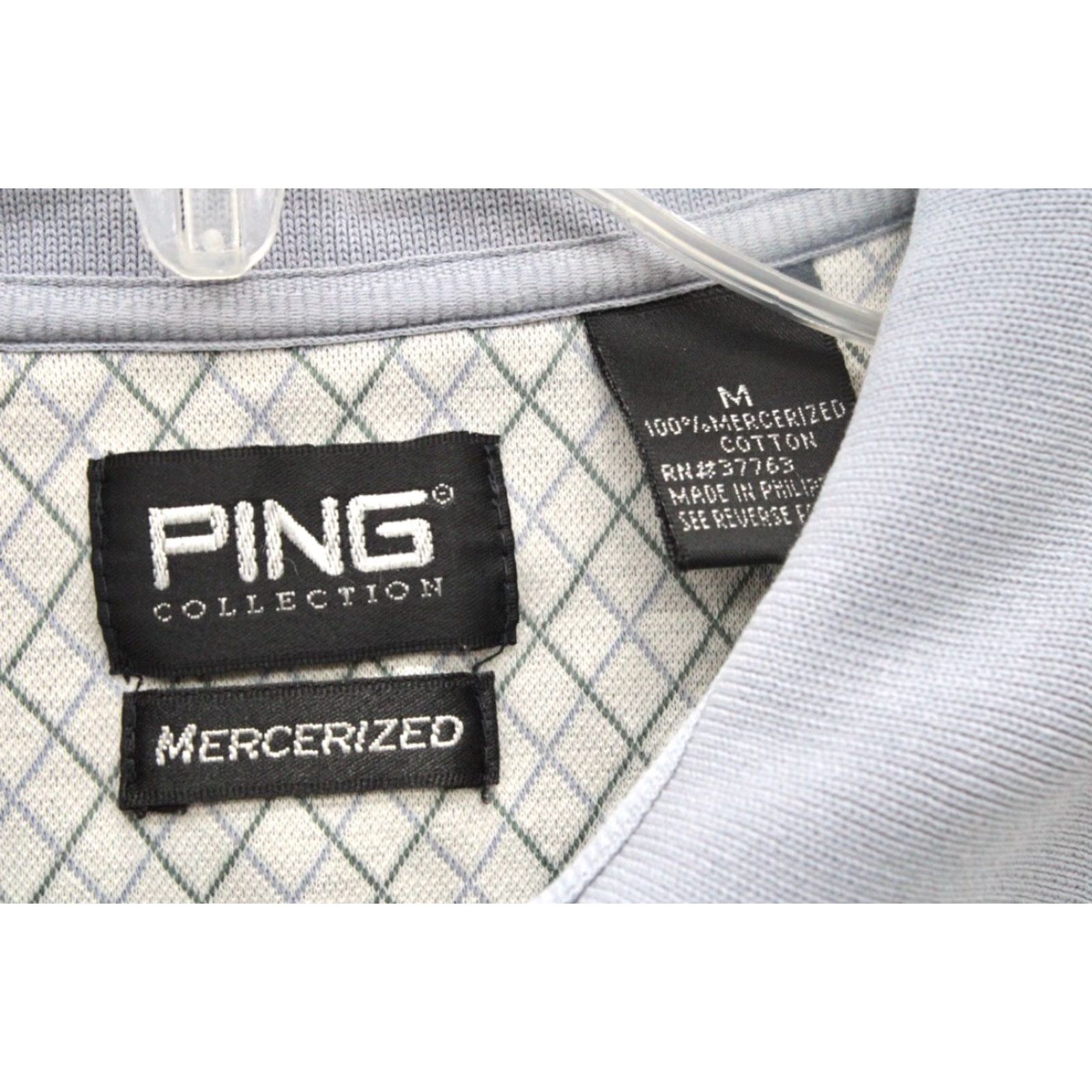 Vintage Ping Polo Shirt Mens Gray 100% Cotton Diamond Logo Short Sleeve Collared Pullover Classic Golf Shirt M Size US M / EU 48-50 / 2 - 3 Thumbnail