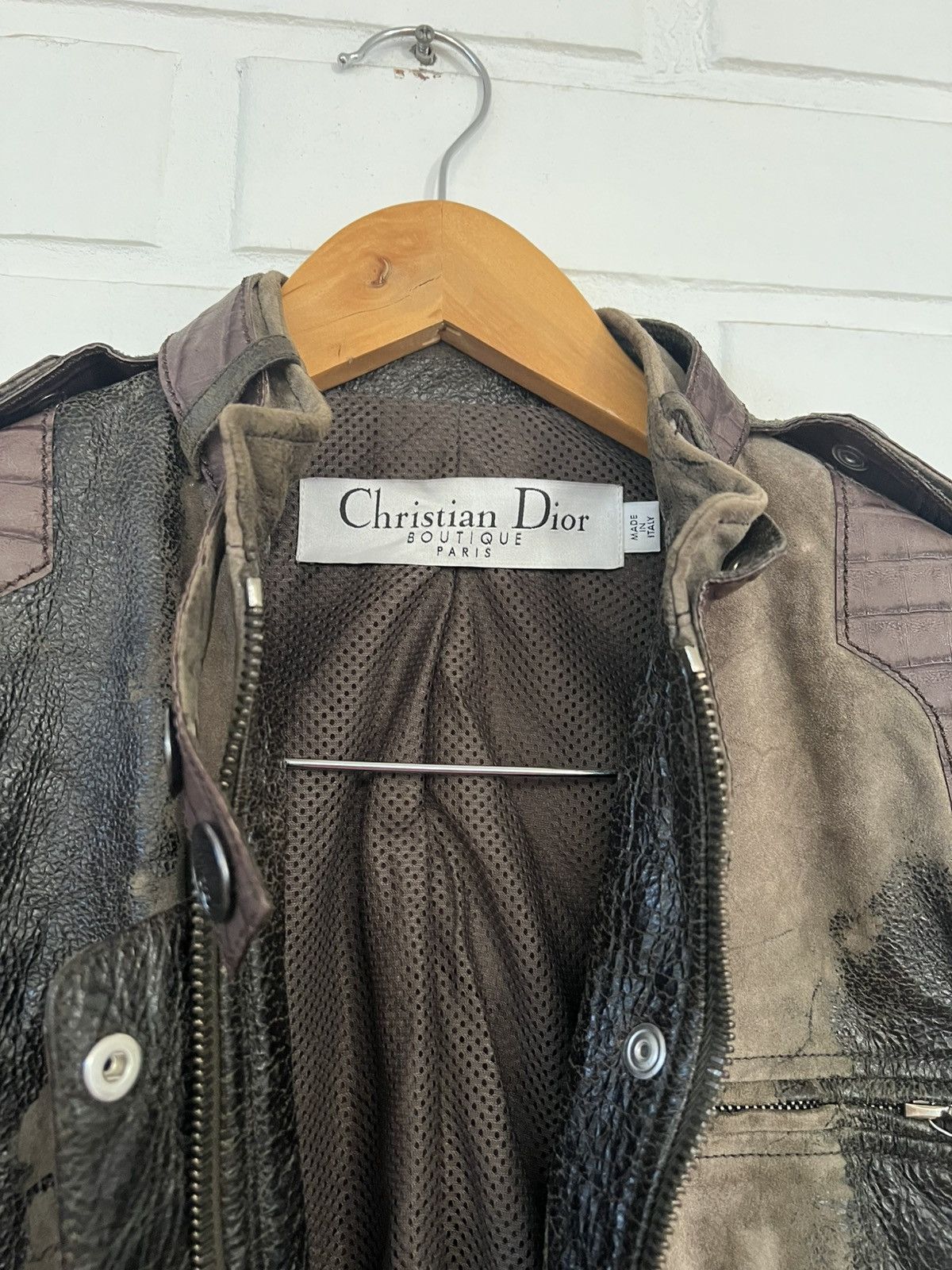 Dior AW06 Dior by John Galliano ‘Croc’ Embossed Leather Jacket Size US S / EU 44-46 / 1 - 9 Thumbnail
