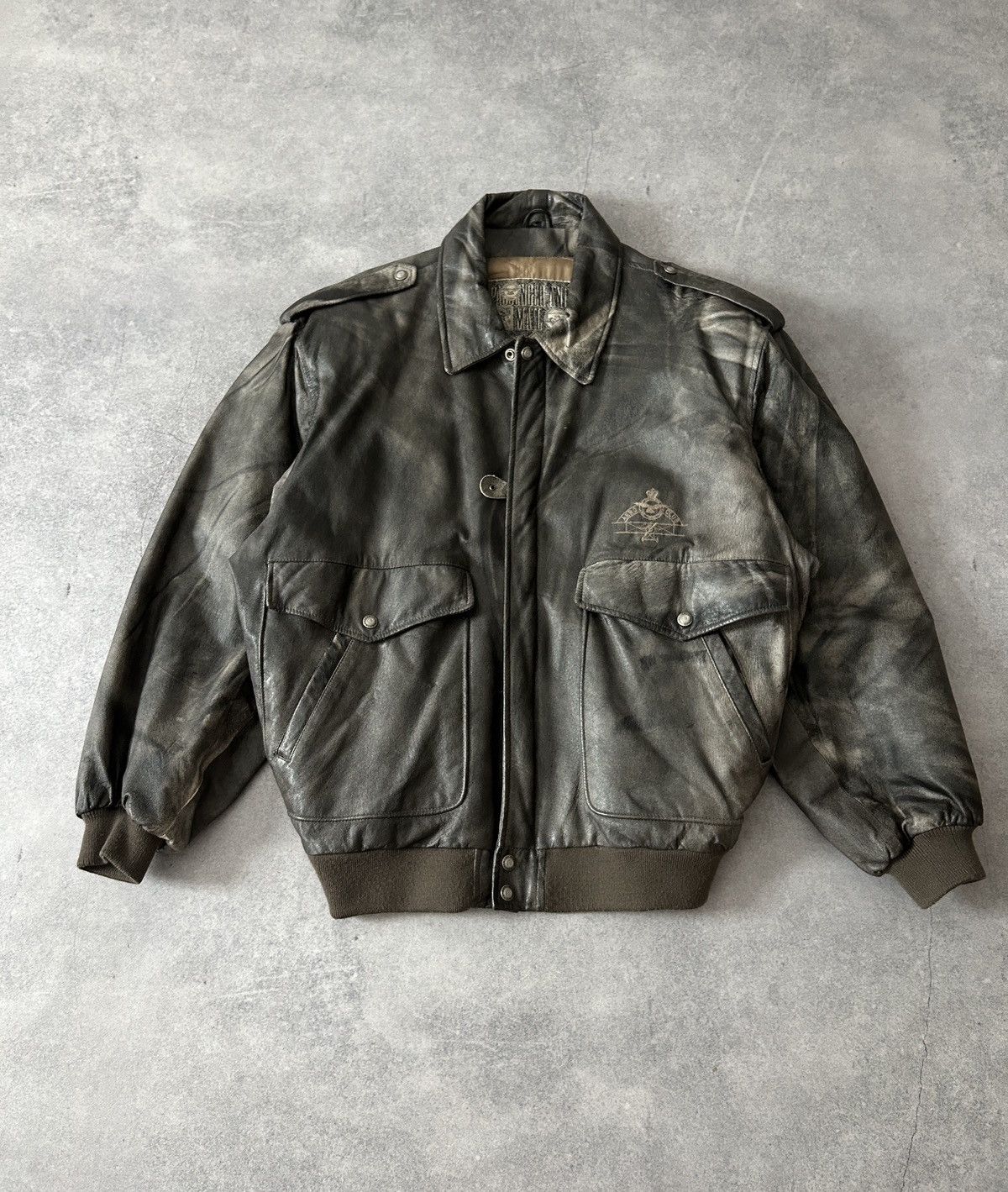 Genuine Leather Vintage AirForce Leather fly jacket mens Size US L / EU 52-54 / 3 - 3 Thumbnail