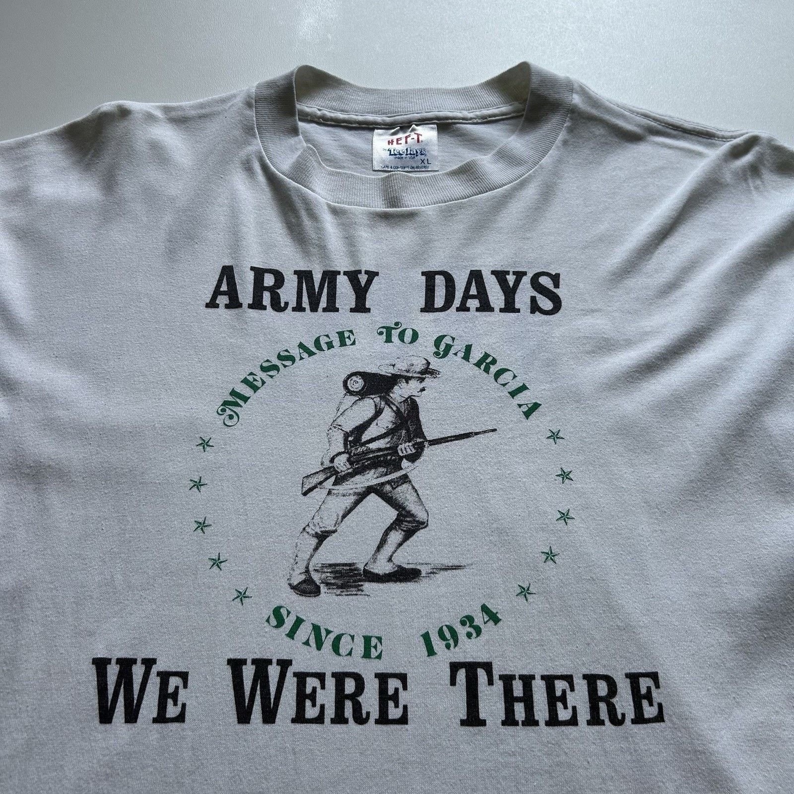 Hanes Vintage 80s Army Days Message To Garcia Long Sleeve Shirt XL Size US XL / EU 56 / 4 - 8 Thumbnail