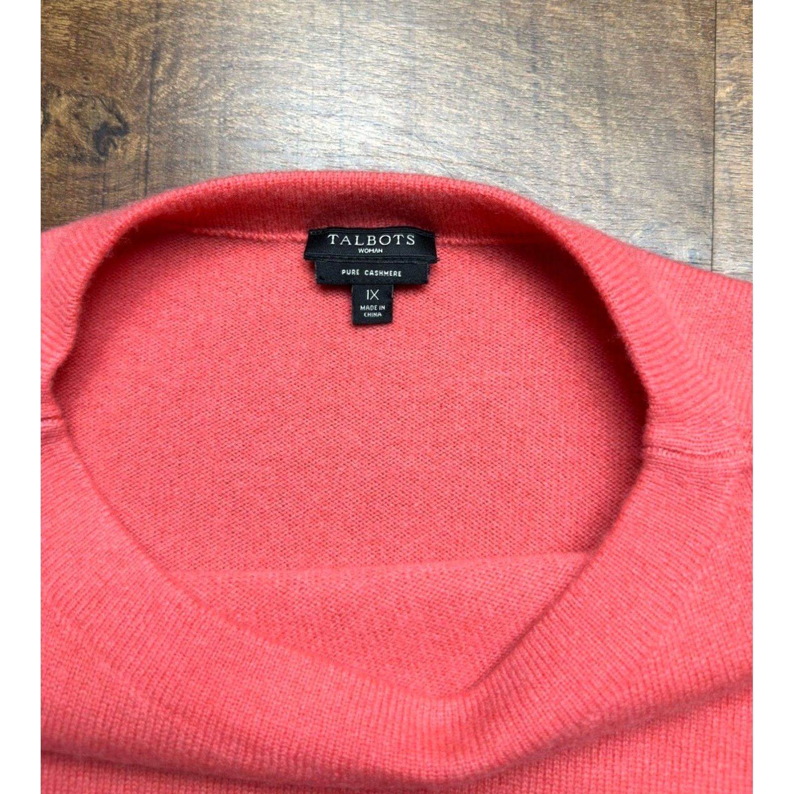 Talbots TALBOTS Pink Pure Cashmere 3/4 Sleeve Crew Neck Pullover Sweater - 1X - Womens - Pink - Cashmere - Pullover Size XL / US 12-14 / IT 48-50 - 4 Thumbnail
