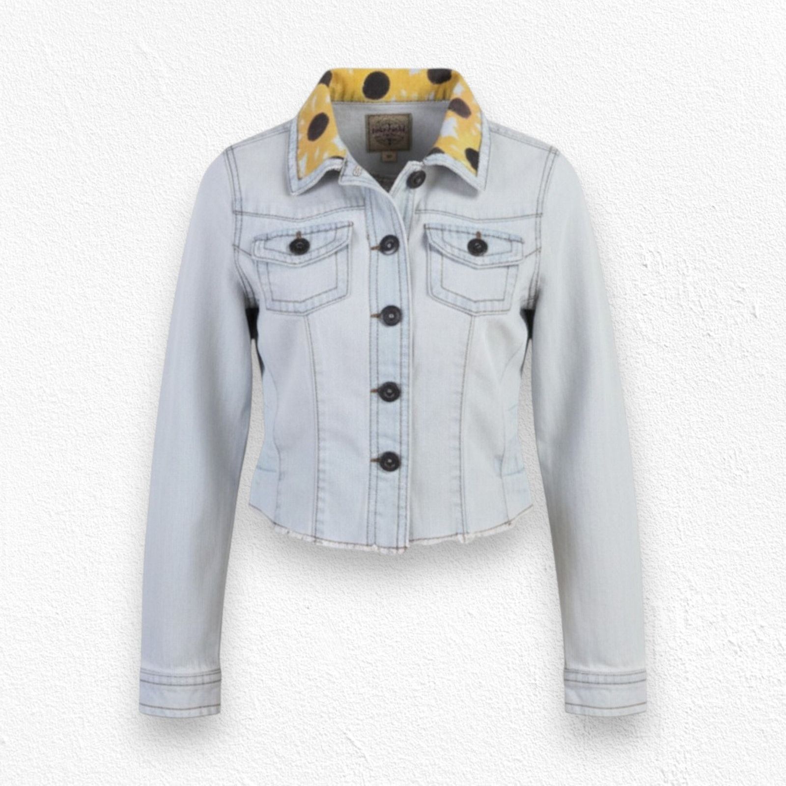 Vintage Y2K Acid Wash Hand Painted Denim Jacket Size Small Size S / US 4 / IT 40 - 1 Thumbnail