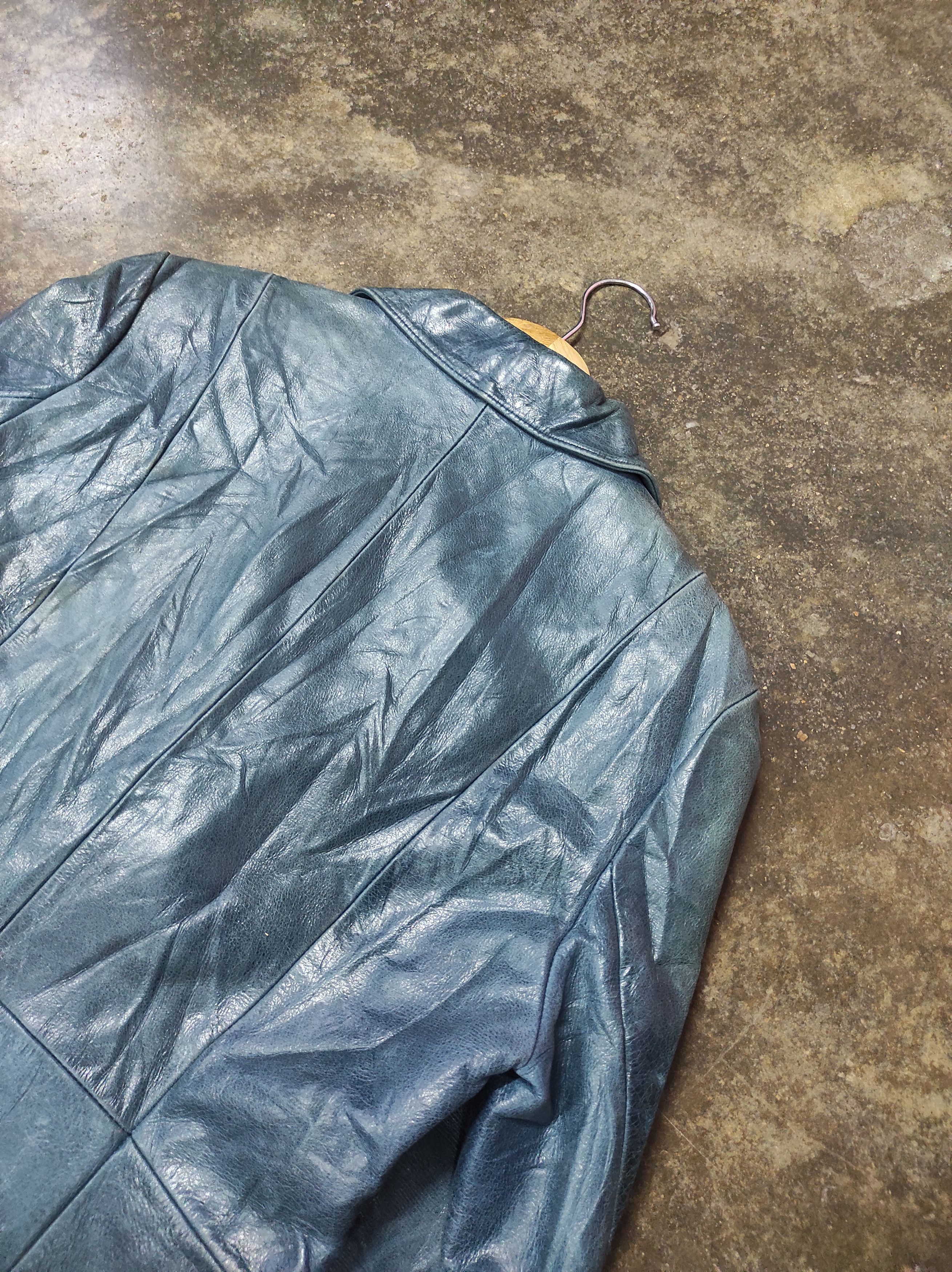 Genuine Leather ASPRI DOUBLE BREASTED LEATHER COAT OVERCOAT LONG JACKET Size L / US 10 / IT 46 - 6 Thumbnail