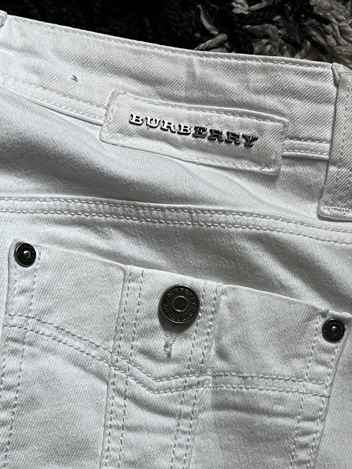 Burberry Burberry Brit Women’s Buckingham Skinny Leg Size 26 White Size 26" / US 2 / IT 38 - 15 Thumbnail