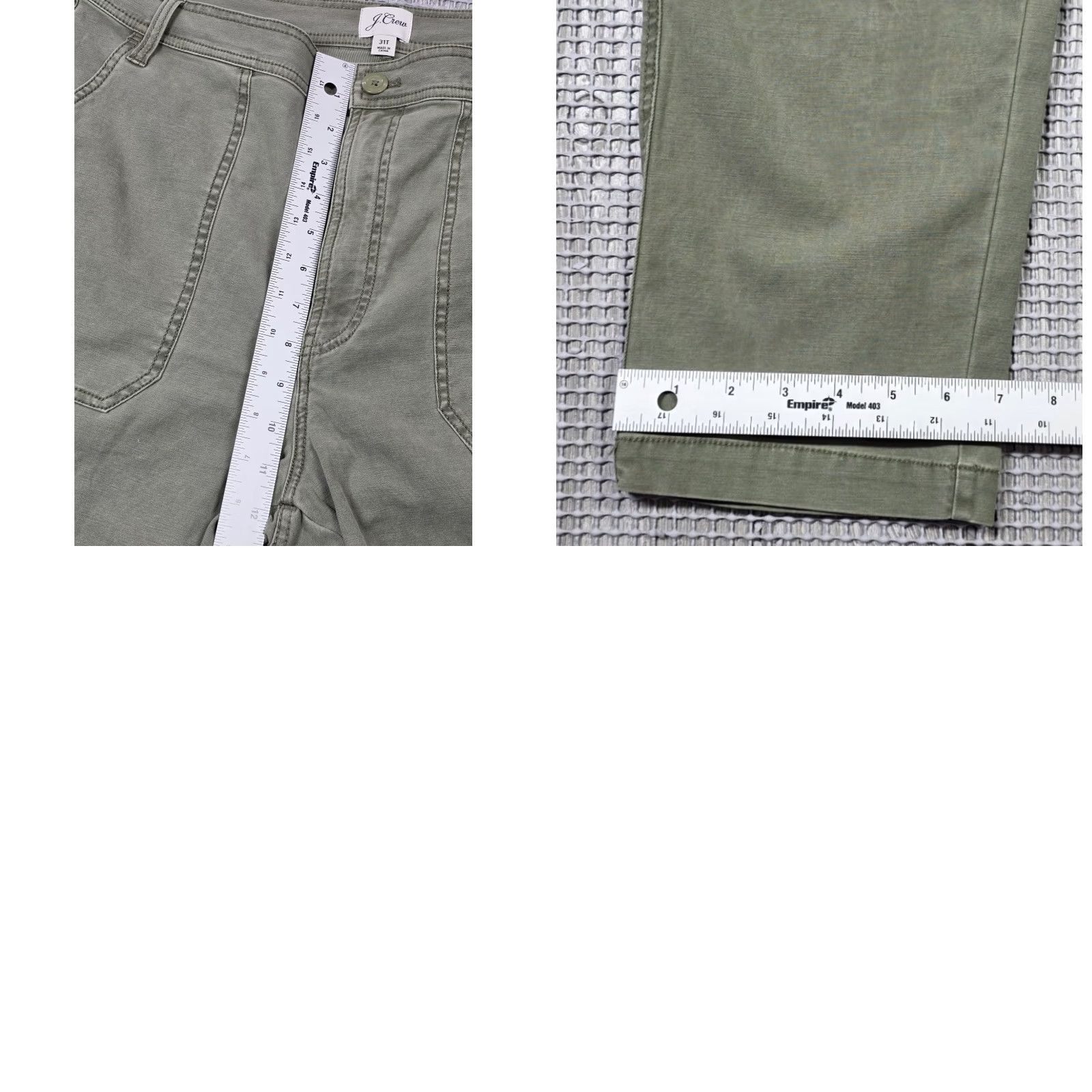 J.Crew J.CREW Cargo Pants Womens Tapered Relaxed Fit Army Green 34x29 31 Tall Ankle Size 24" / US 00 / IT 34 - 10 Thumbnail