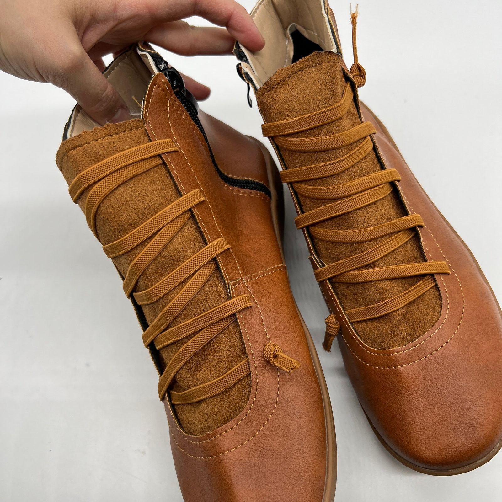 Other Ankle Boots Brown Round Toe Casual Comfortable Ligh Size US 9 / IT 39 - 8 Thumbnail