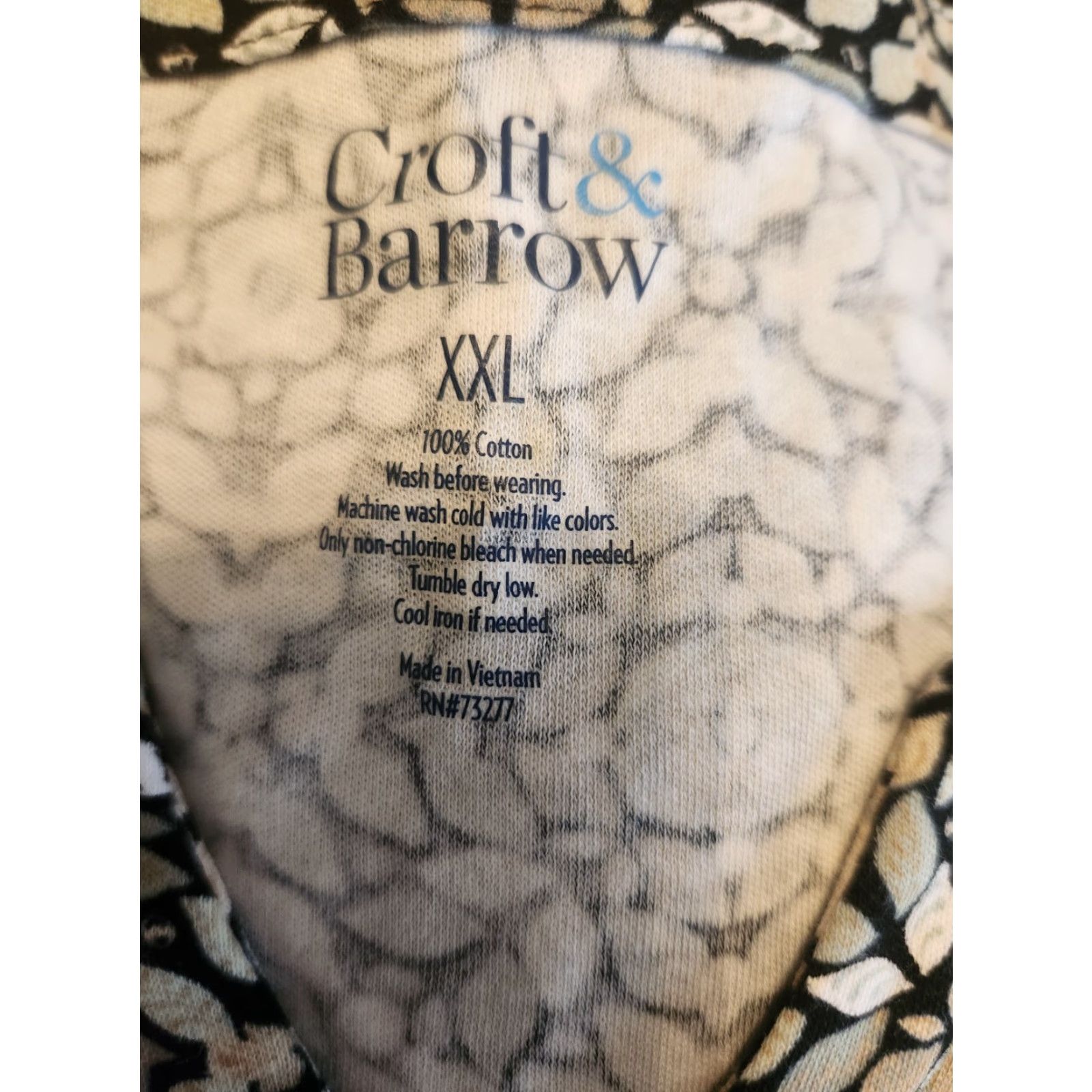 Croft & Barrow Croft & Barrow Blouse V-Neck Short Sleeve Top Womens 2X Multicolor Floral Geometric Pattern Casual Easy Care 100% Cotton Size XXL / US 16-18 / IT 52-54 - 6 Thumbnail