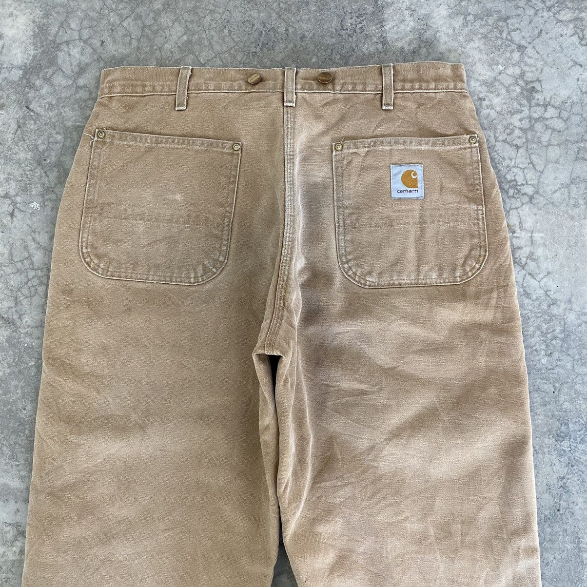 Carhartt VTG Carhartt Insolation Lined Faded Tan Workwear Pants Size US 33 - 18 Thumbnail