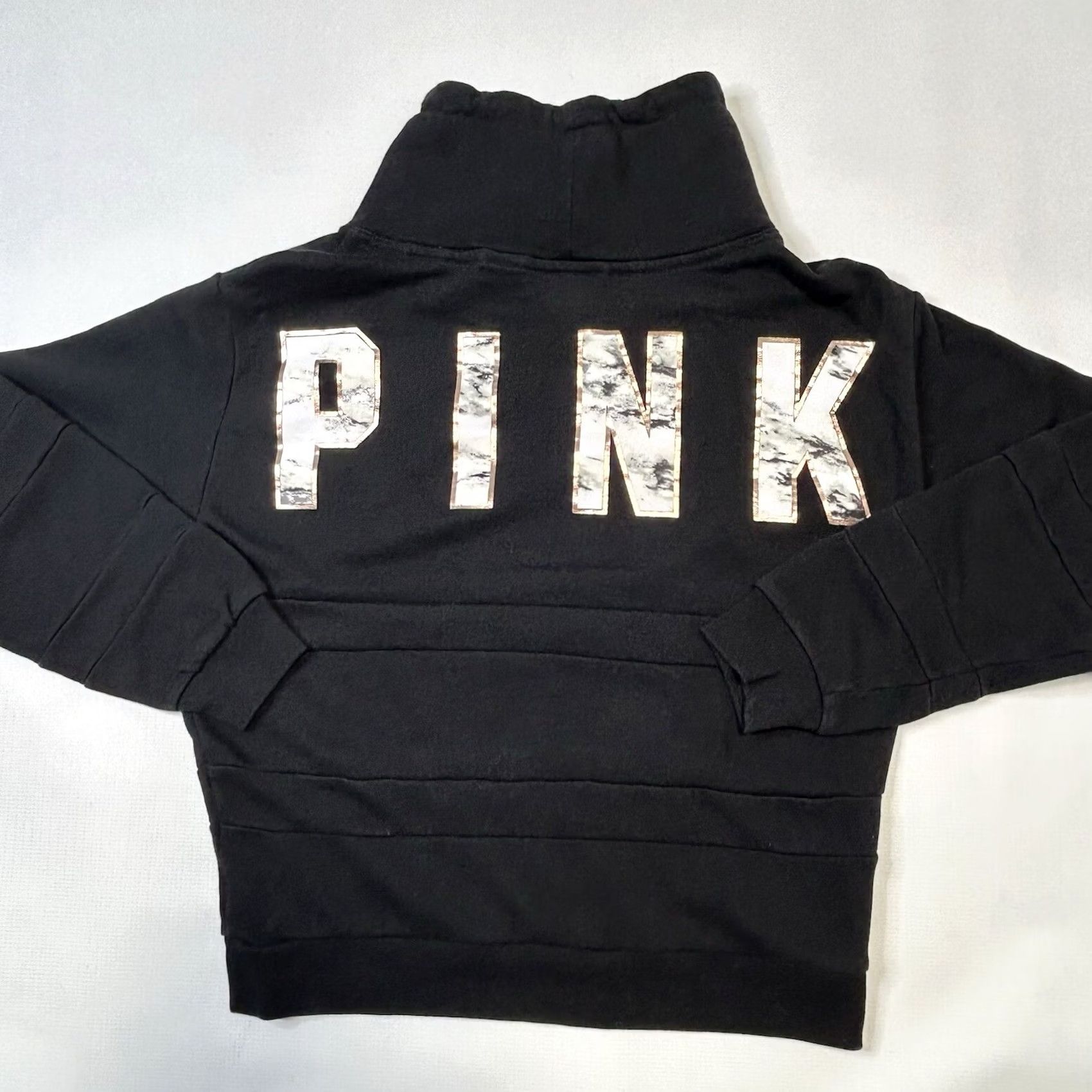 Pinko VINTAGE Victoria's Secret PINK Sweatshirt Cowl Neck Black Dolman Sleeve Mens? Size S / US 4 / IT 40 - 4 Thumbnail