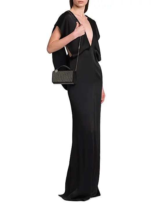 Stella McCartney os11x1225 Size: OS / Falabella Crystal Hotfix Clutch Black Size ONE SIZE - 3 Thumbnail