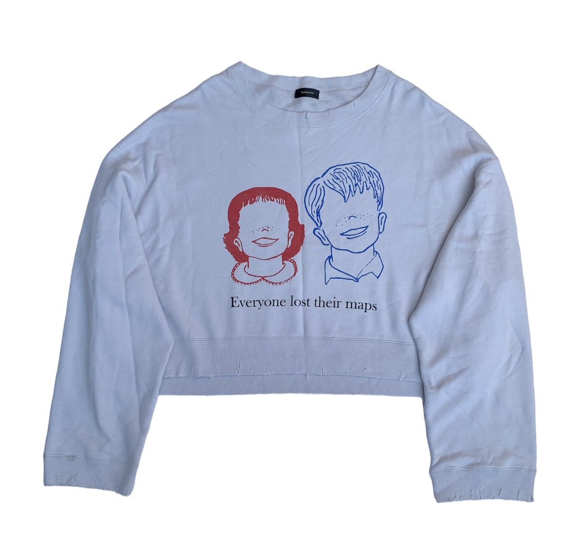 Jun Takahashi Undercover AW17 Everyone Lost Their Maps Cropped Sweatshirt Size US XL / EU 56 / 4 - 4 Thumbnail