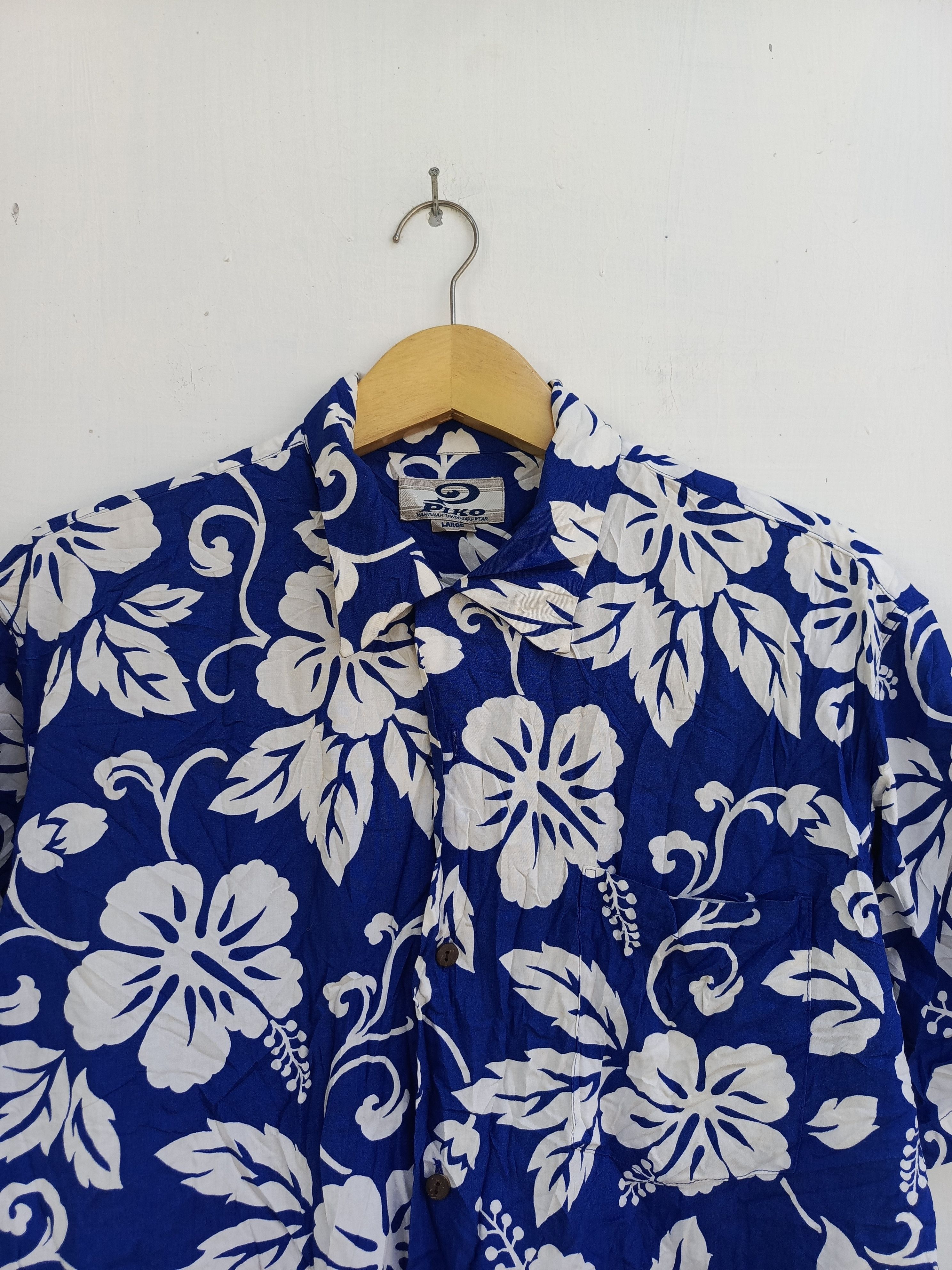 Japanese Brand Piko Hawaiian shirt button ups Size US L / EU 52-54 / 3 - 2 Thumbnail