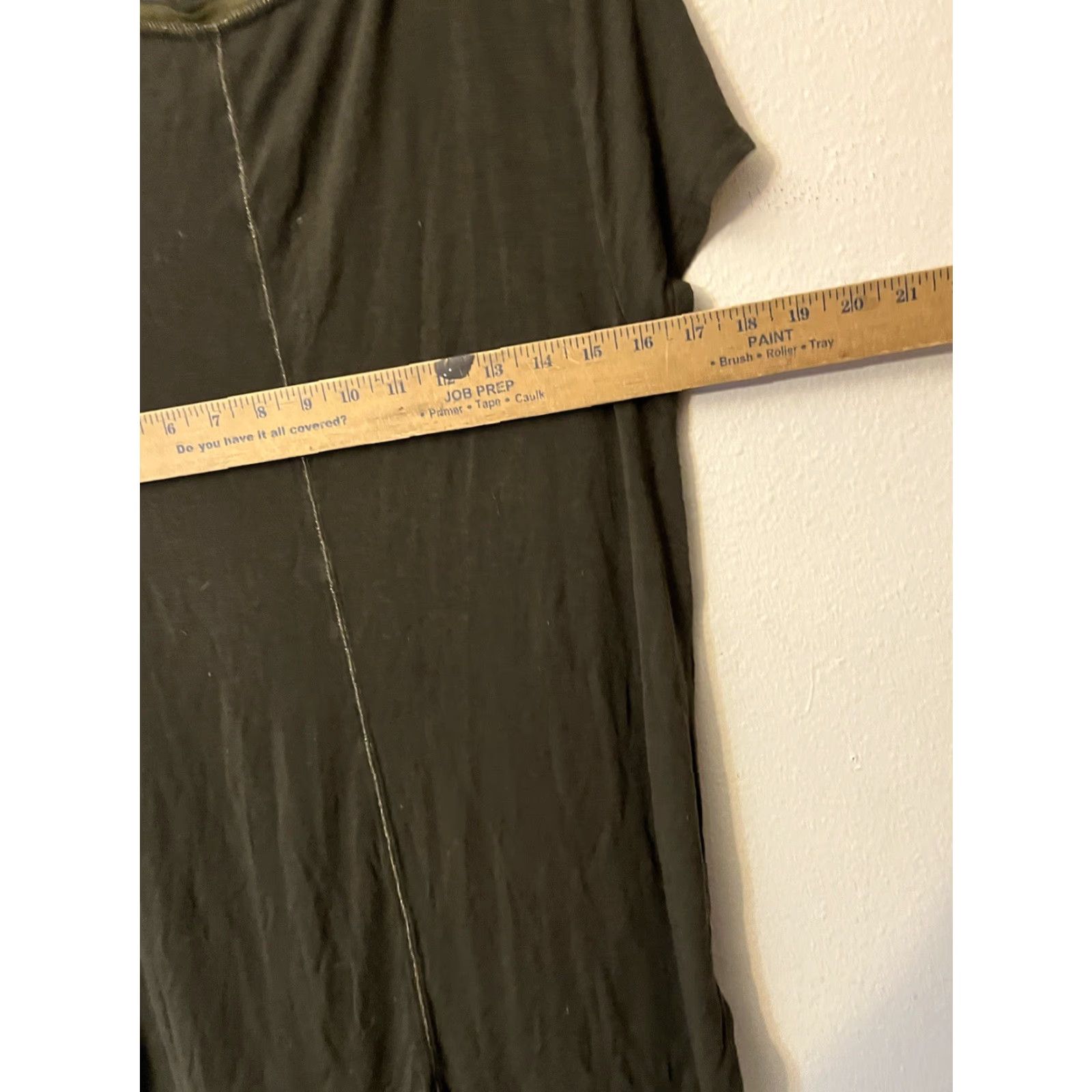 White House Black Market WHBM T Shirt Top Short Sleeve Green Solid Pocket Scoop Neck White House Black Market Womens M Size M / US 6-8 / IT 42-44 - 4 Thumbnail