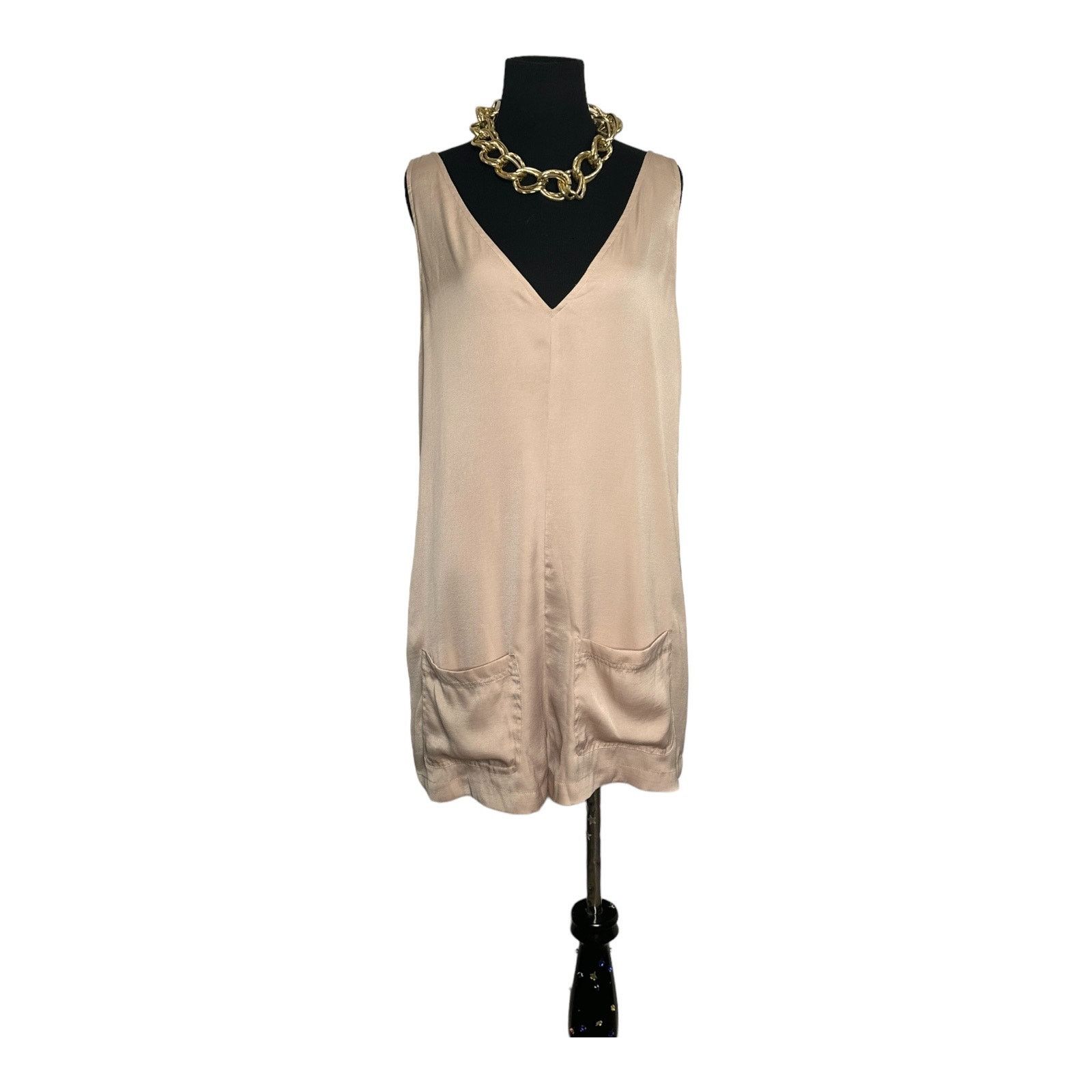 Guess Guess beige satin sleeveless romper size M Size 28" / US 6 / IT 42 - 18 Thumbnail
