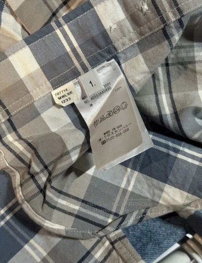 Thom Browne Thom Browne Blue White Plaid Shirt. Size US L / EU 52-54 / 3 - 9 Thumbnail