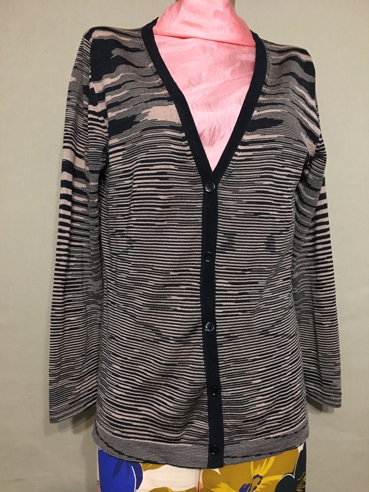 Missoni MISSONI Designer Stripped Wool Cardigan Sweater Size Eu 46 Size L / US 10 / IT 46 - 1 Thumbnail