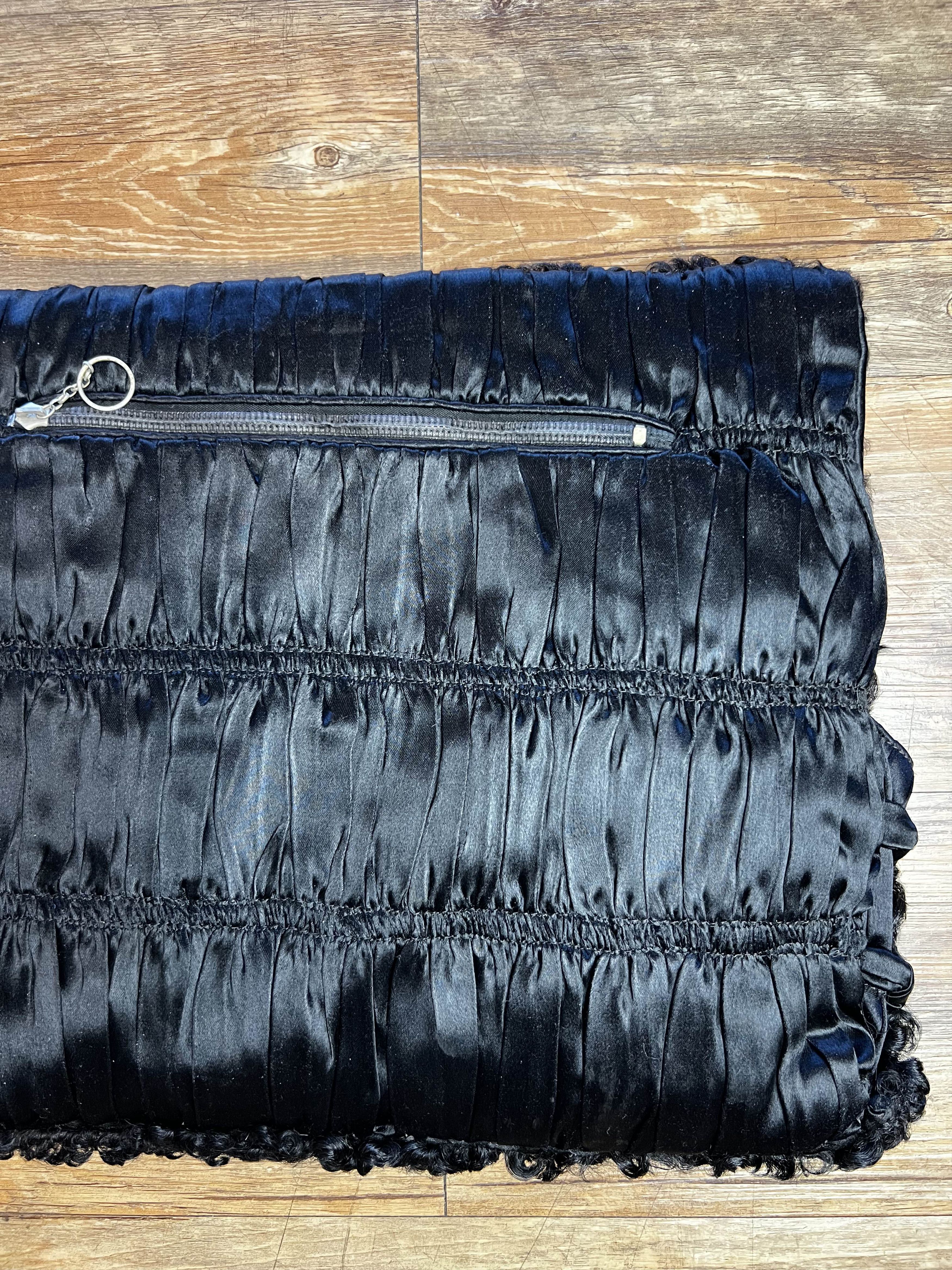 Vintage Vintage 1940's Persian Fur Hand Muff Purse with Zip Pocket Size ONE SIZE - 9 Thumbnail