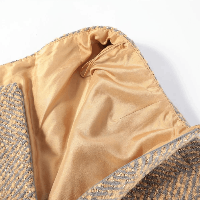 Carhartt Wool Tweed Skirt Gold x Gray Size 32" / US 10 / IT 46 - 4 Thumbnail
