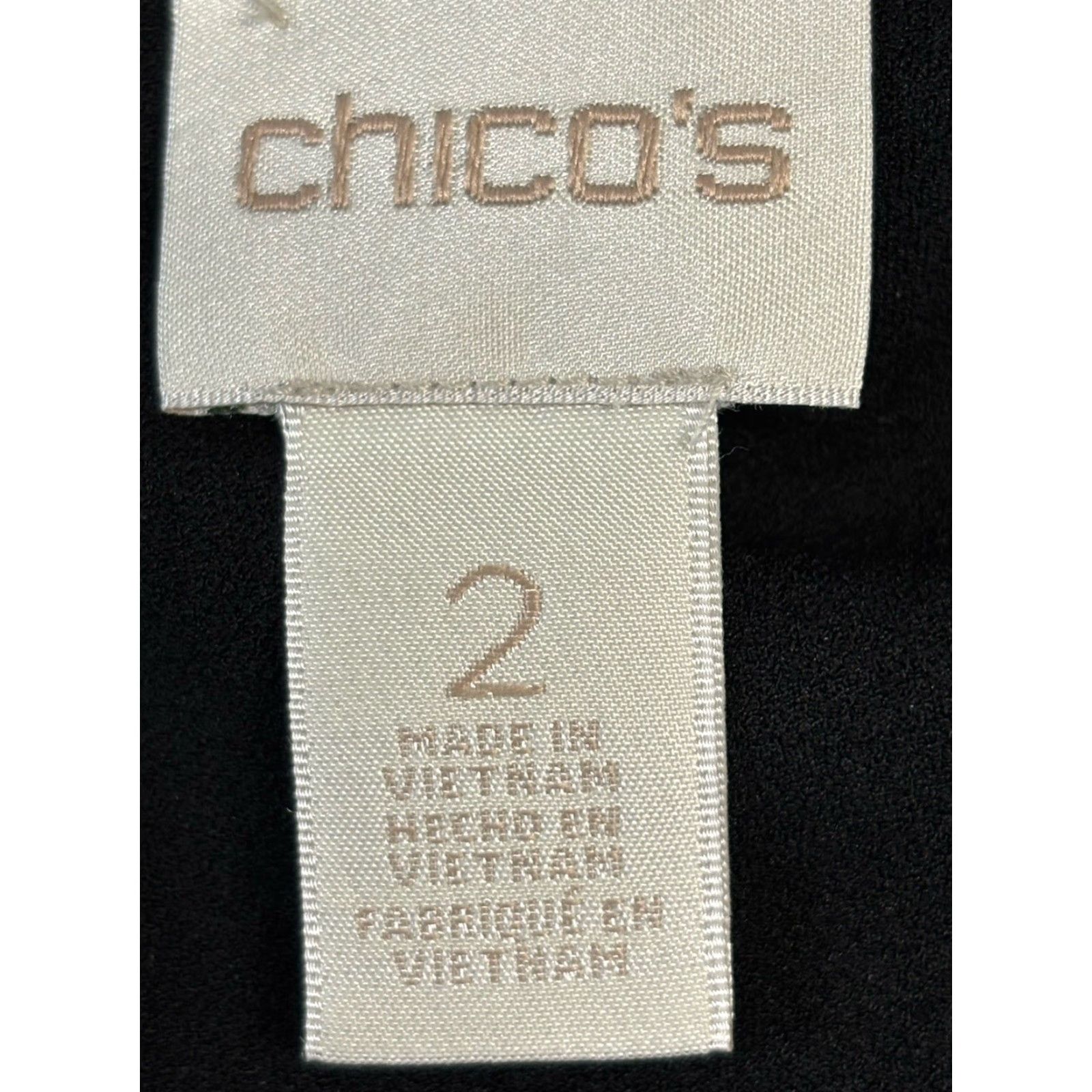 Vintage Chicos Cold Shoulder Shift Dress Sz 2 US Large Black Women’s Size L / US 10 / IT 46 - 6 Thumbnail