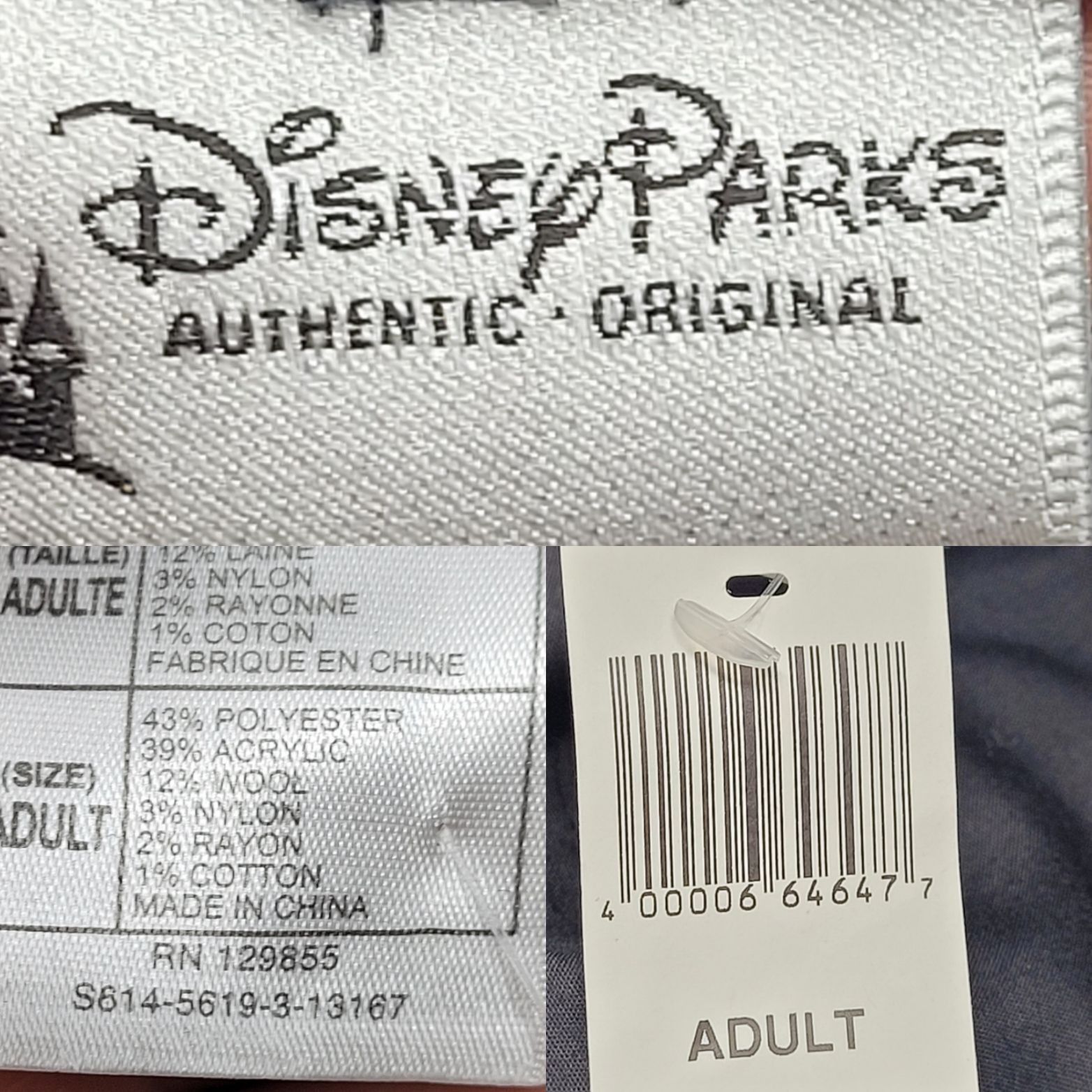 Disney Disney Parks Authentic Black White Houndstooth Newsboy Cap R Size ONE SIZE - 3 Thumbnail