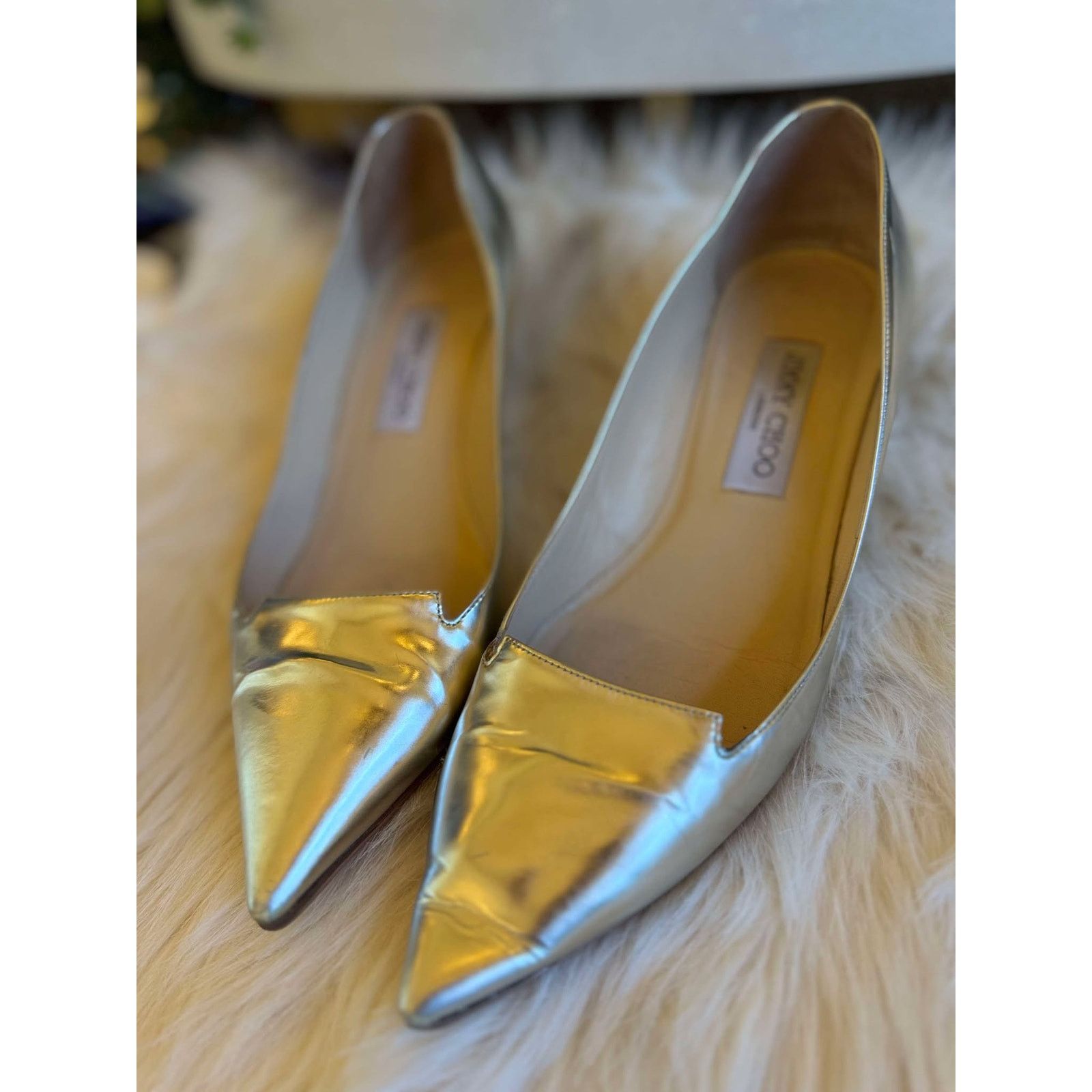 Jimmy Choo Jimmy Choo Silver Kitten Heels – Durable w/Protectors Size US 9 / IT 39 - 4 Thumbnail
