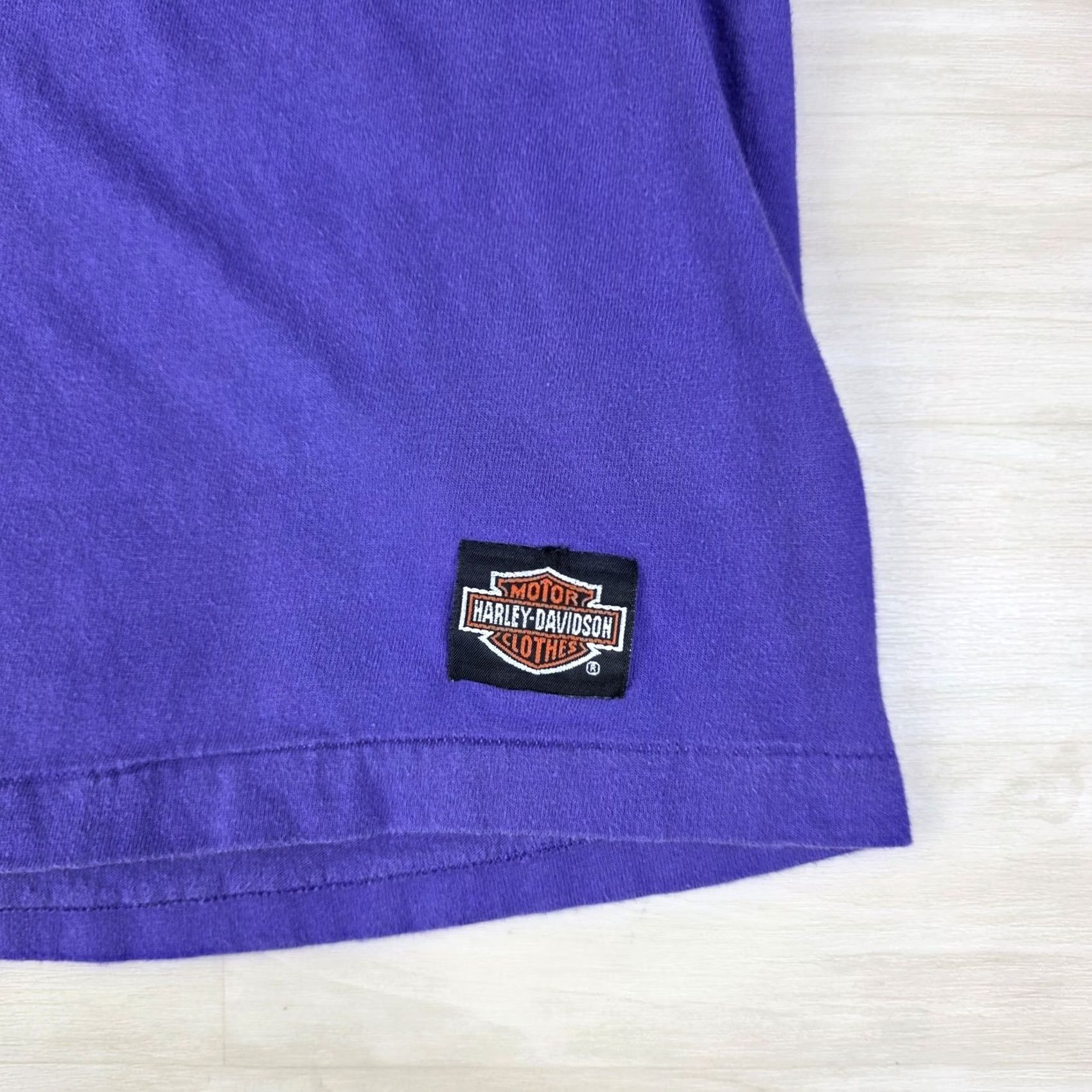 Hanes Harley Davidson In Full Color Single Stitch Shirt Purple Medium Mens T-Shirt Colorful Stitch Hanes Size US M / EU 48-50 / 2 - 7 Thumbnail