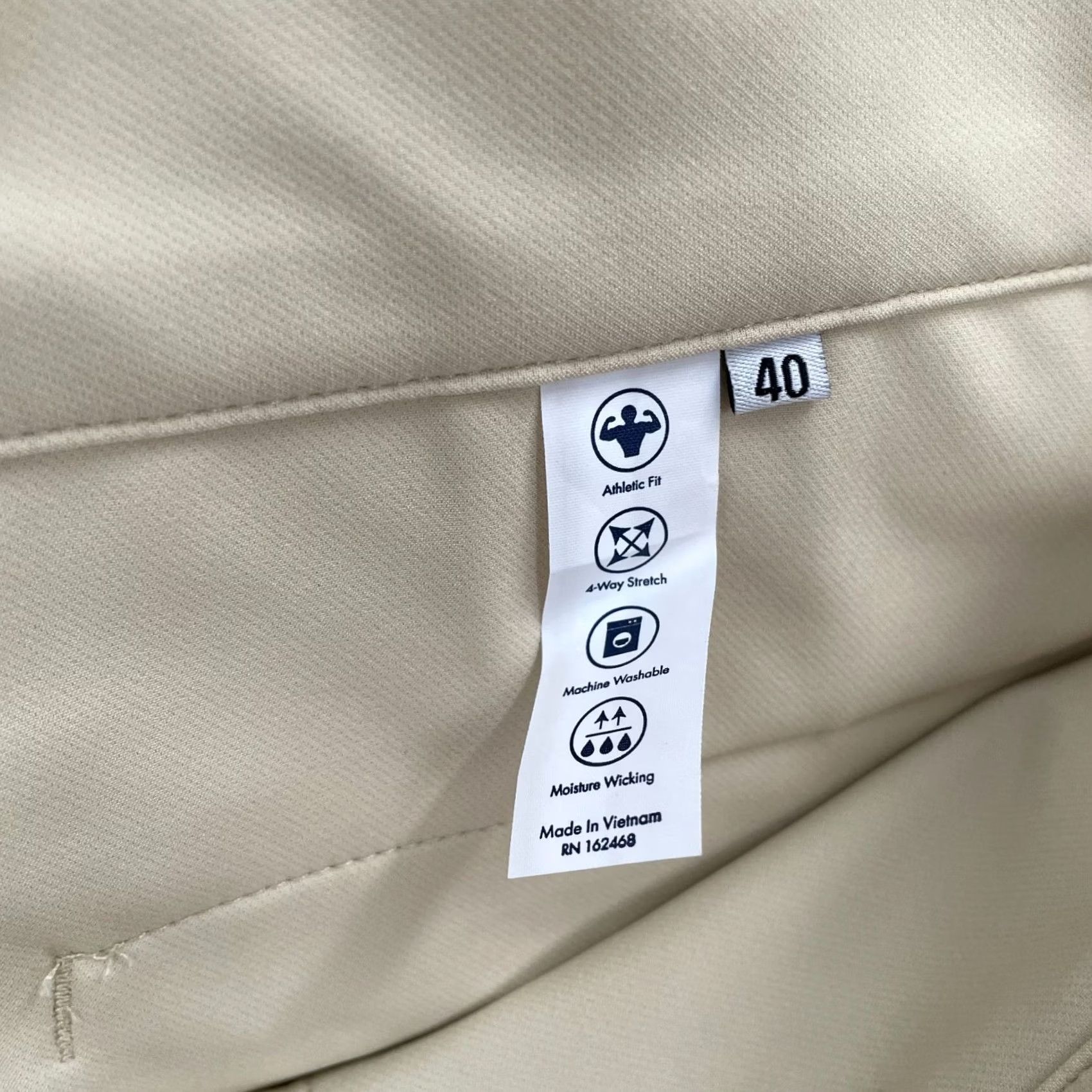 Vintage State & Liberty Shorts Adult 40 Beige Performance Chino Short 4-Way Stretch Mens Size US 40 / EU 56 - 3 Thumbnail