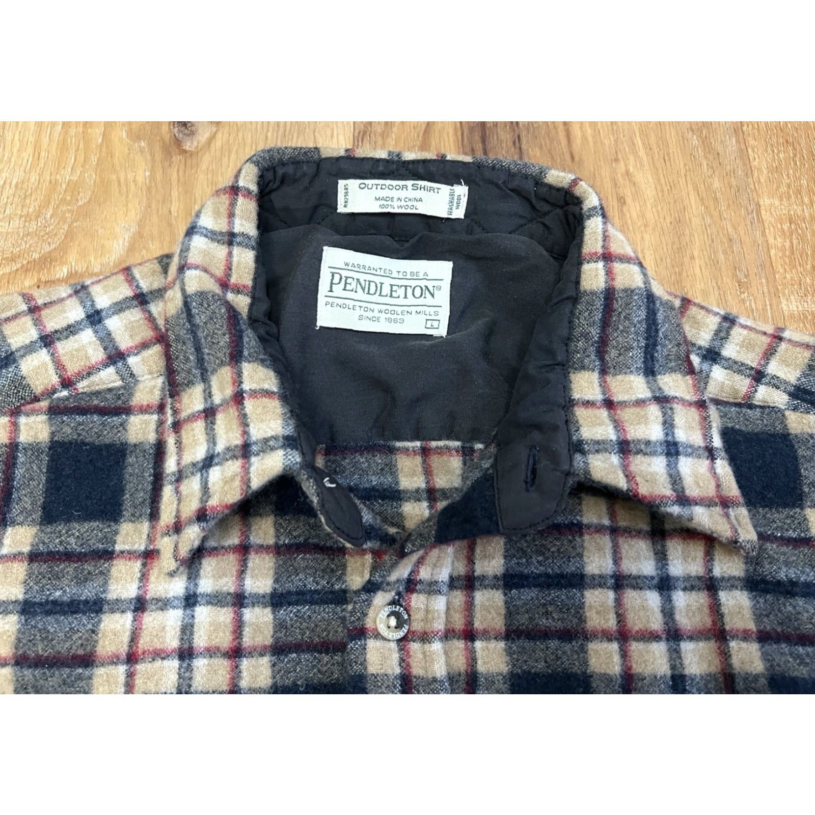 Pendleton Pendleton Outdoor Shirt Wool Plaid Flannel Shirt Men L Multicolor Button-Up Long Sleeve Casual Size US L / EU 52-54 / 3 - 3 Thumbnail