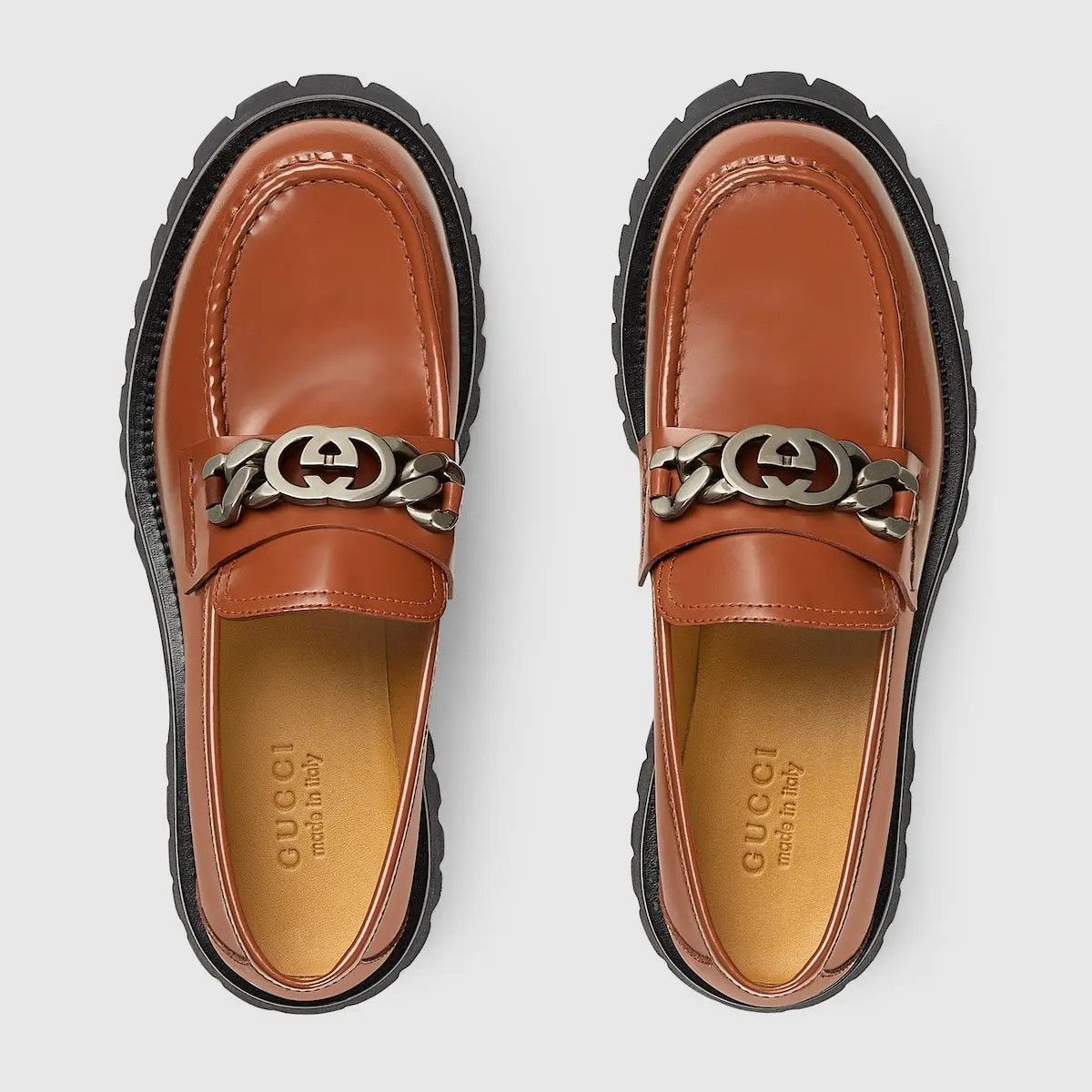 Gucci oc11z0925 Loafers with Interlocking G in Brown Size US 8.5 / EU 41-42 - 5 Thumbnail